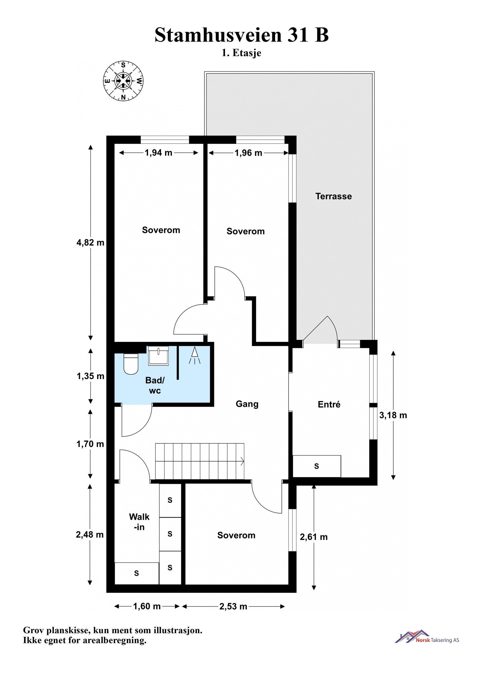 Plantegning 1. etasje Galleribilde