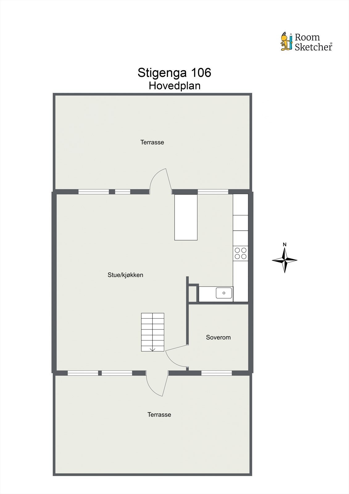 Planskisse hovedetasje Galleribilde