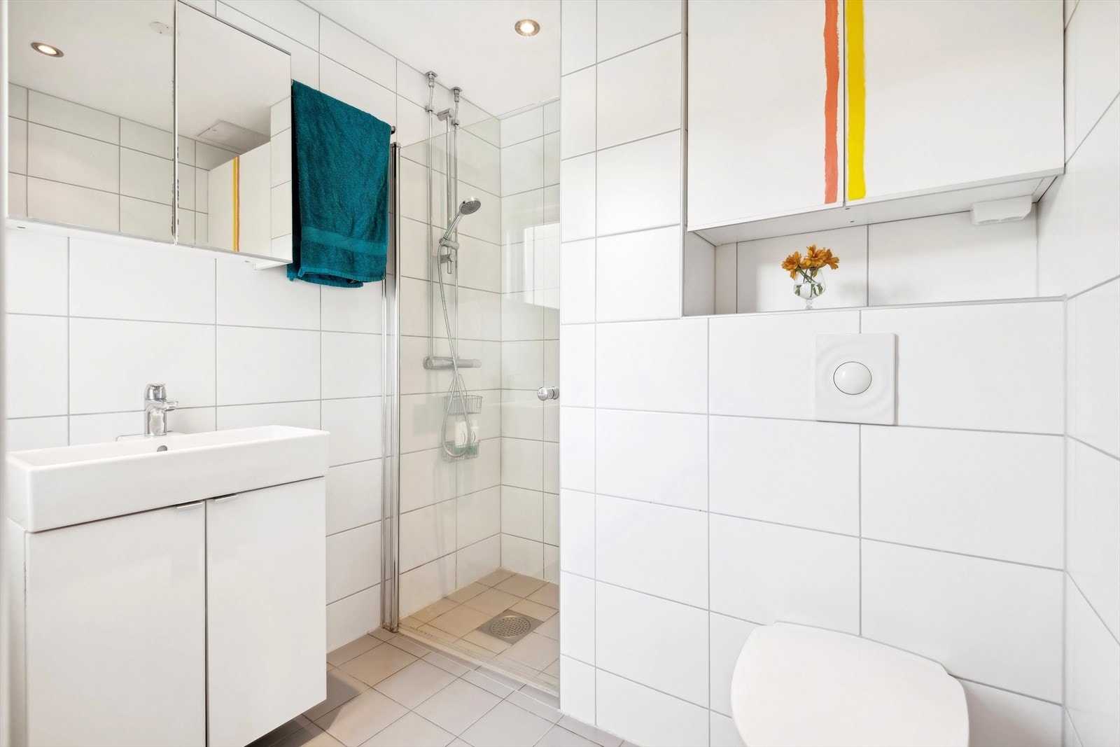 Pent flisbelagt baderom pusset opp i 2011 i regi av aksjelaget. Galleribilde