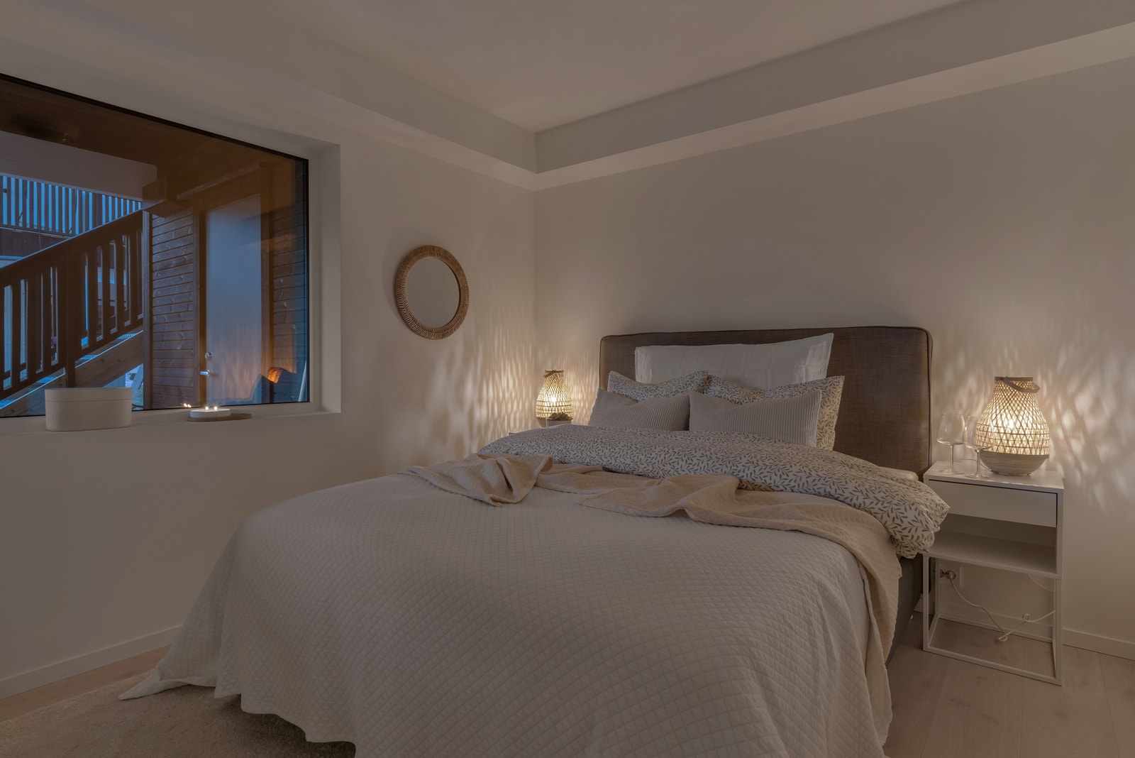 Hyggelig kveldsstemning på soverommet Galleribilde