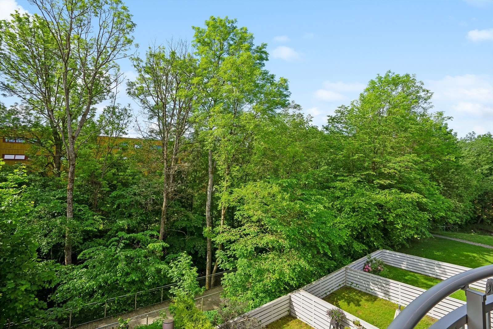 Herfra er det hyggelig utsyn mot felles grøntarealer. Galleribilde