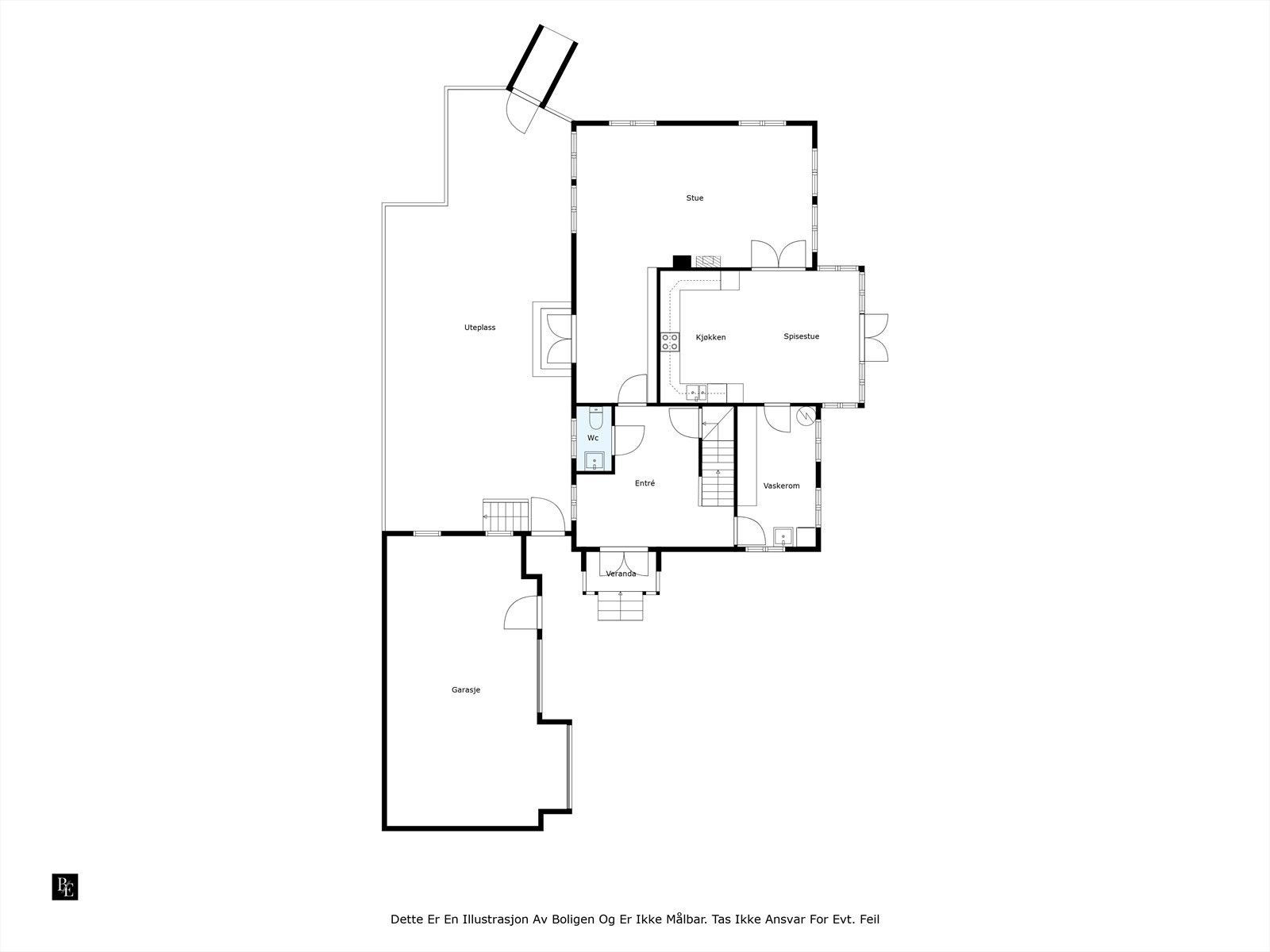 1. etg.: Plantegning Galleribilde