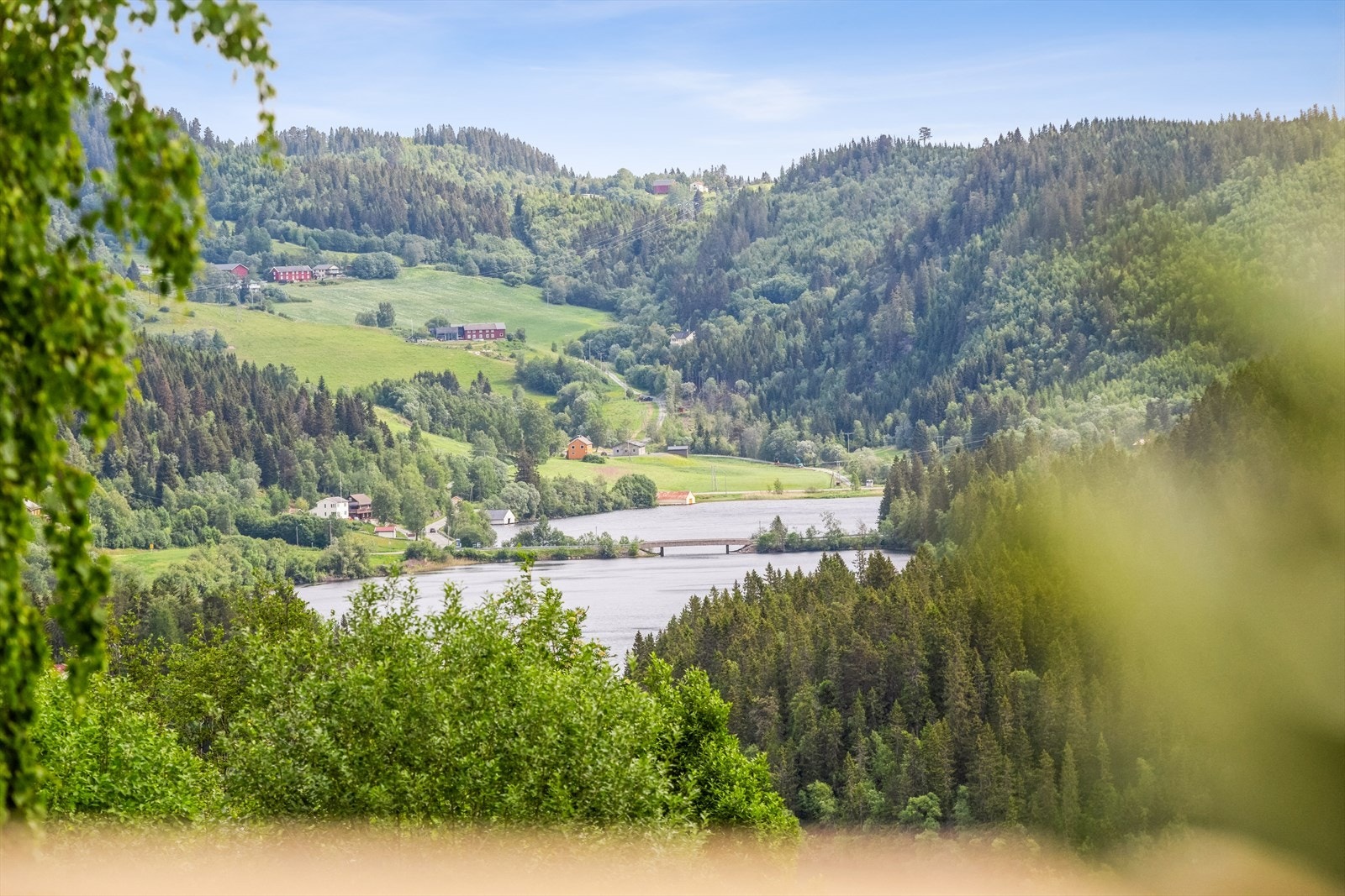 Eiendommen kan stolt skilte med naturskjønne omgivelser og nydelig utsikt. Galleribilde