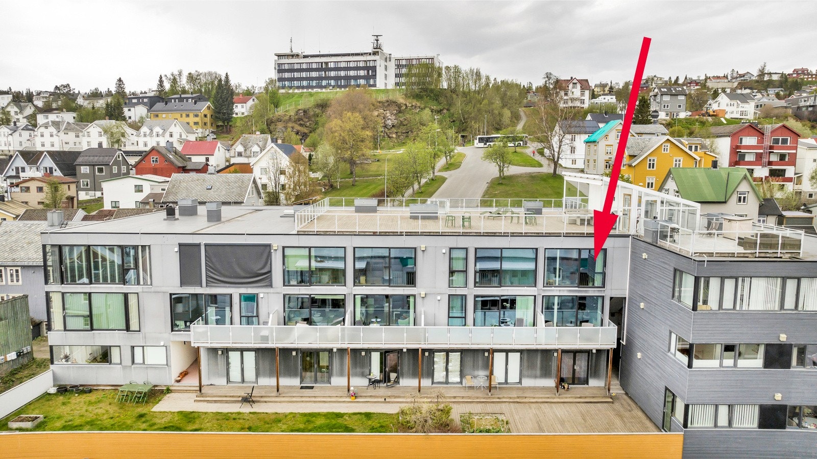 Flott plassert på toppen av bygget Galleribilde