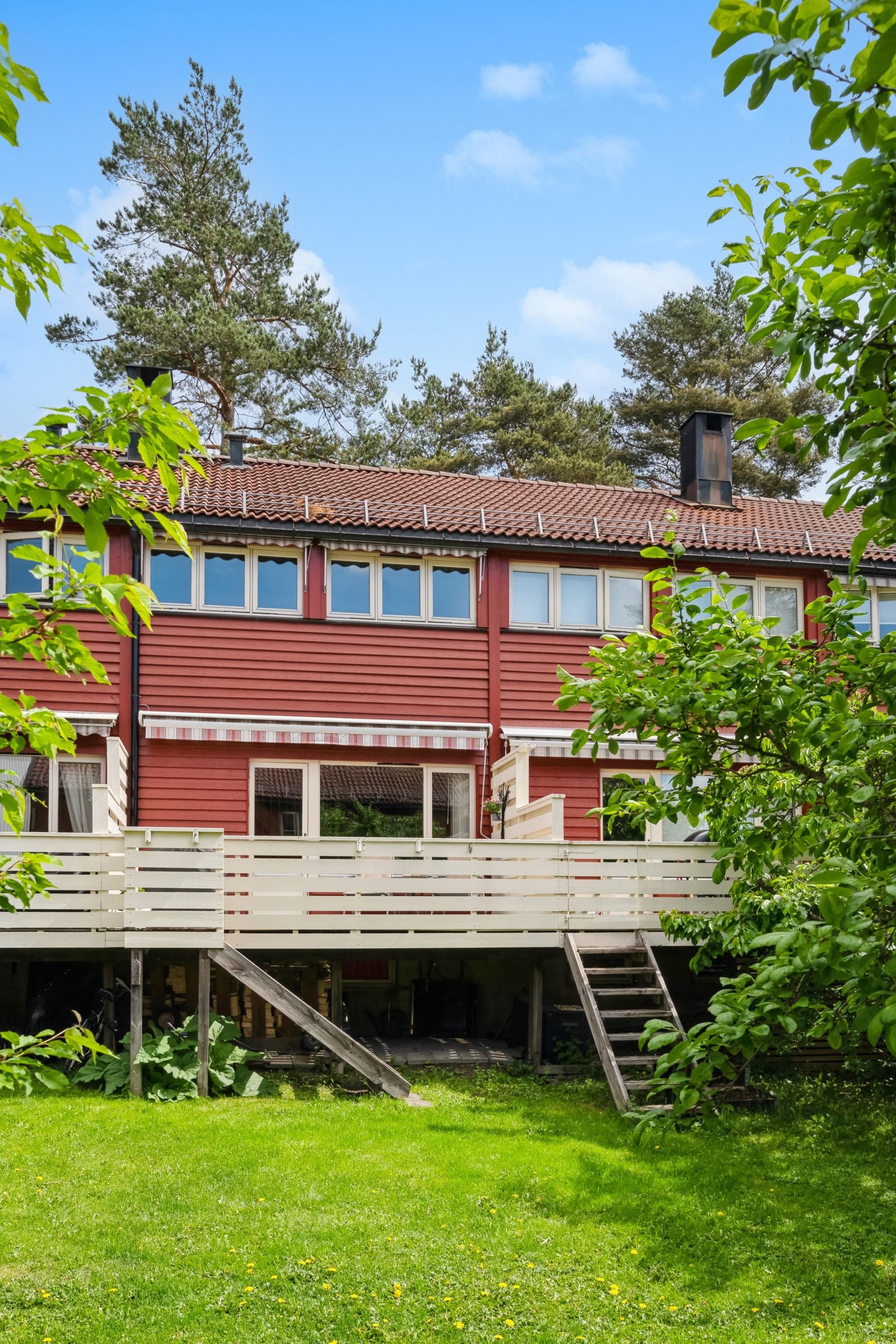 Terrasse og nedgang til hage. Galleribilde