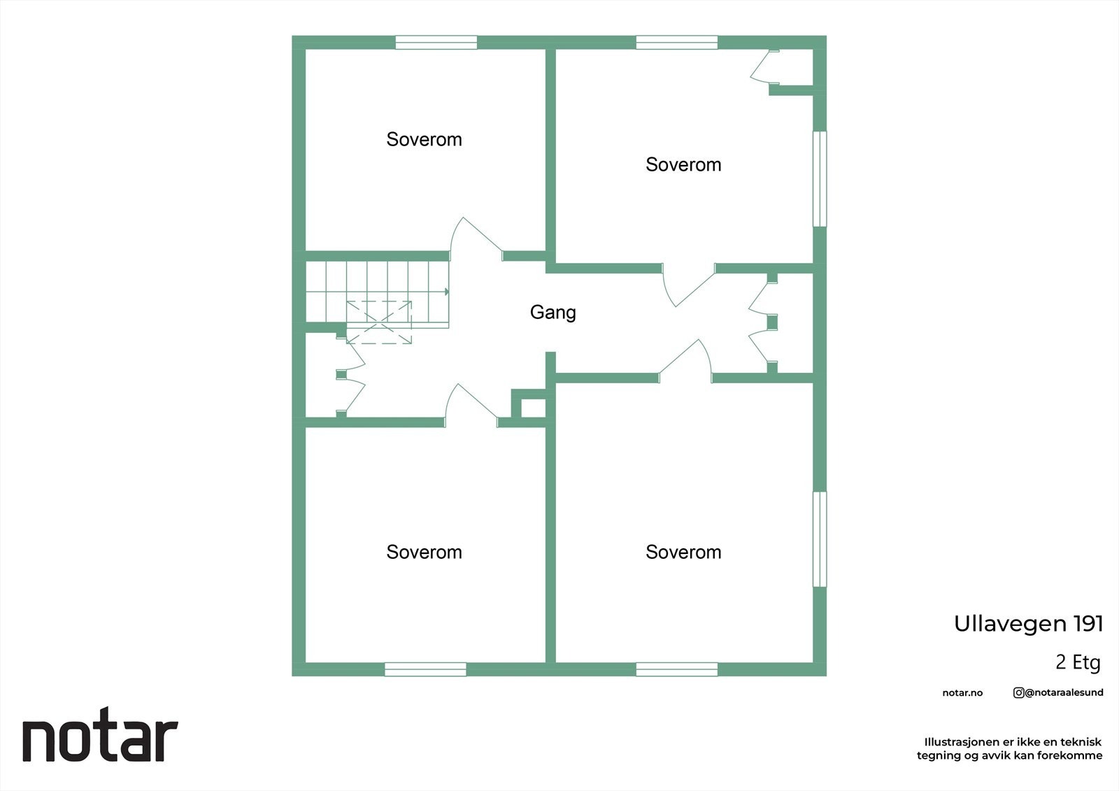 Planløsning andre etasje Galleribilde