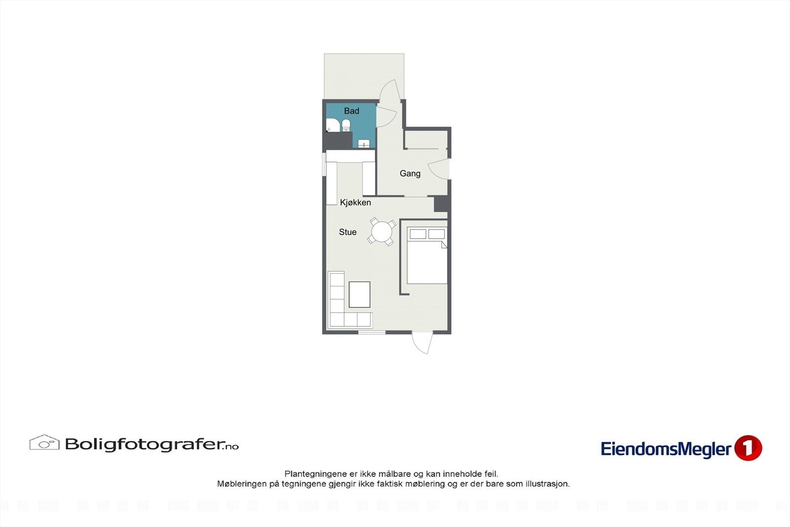 Leilighetens planløsning. Galleribilde