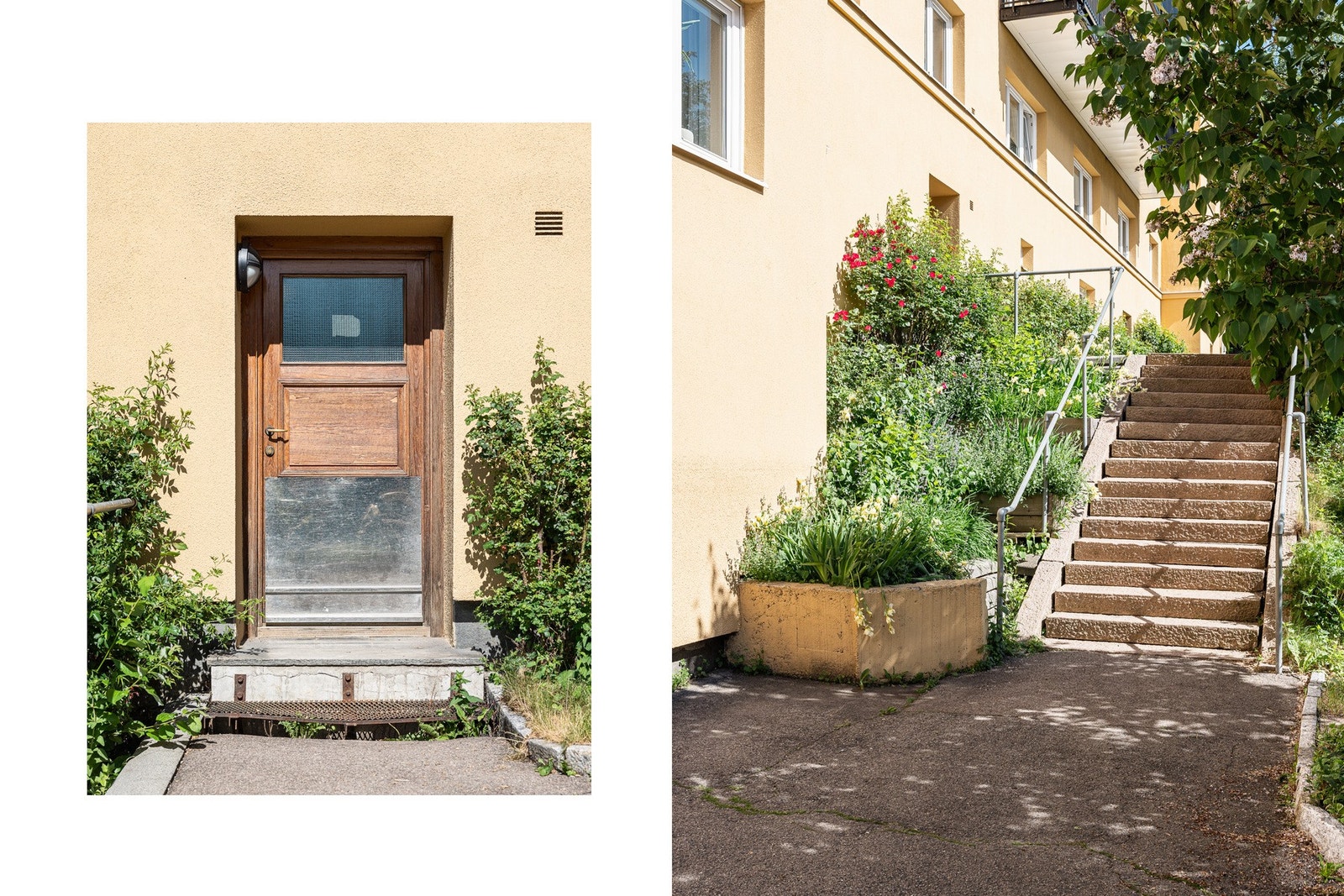 Enkel adkomst til sykkelbod fra døren på sørsiden av bygget Galleribilde