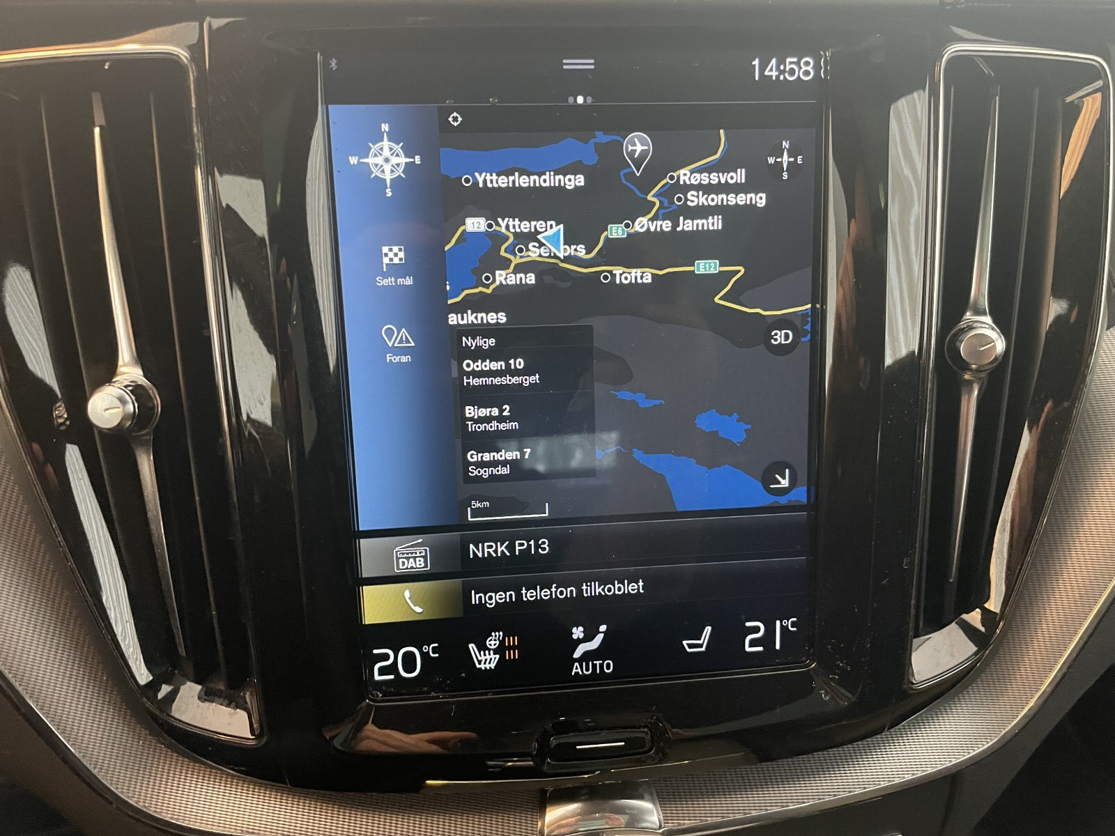 Navigasjon i stor skjerm