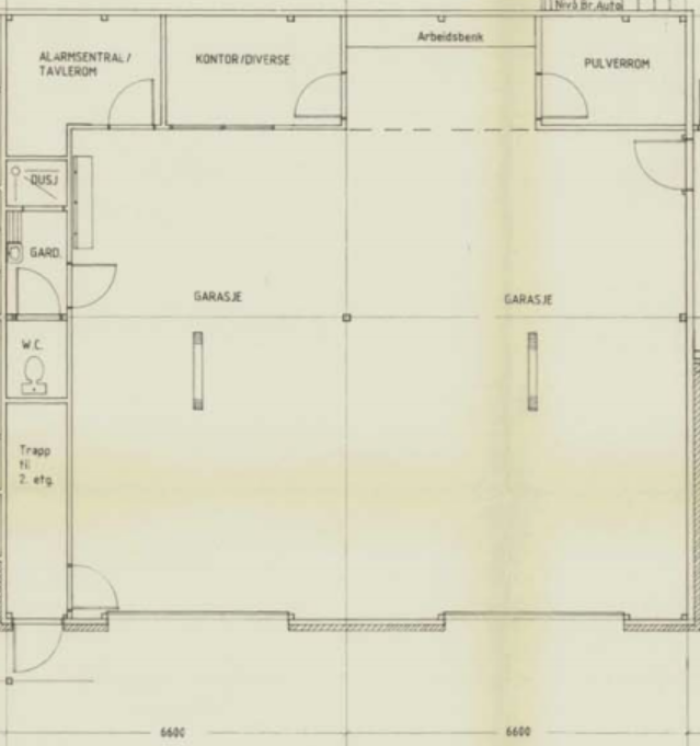 Plantegning 1. etasje Galleribilde