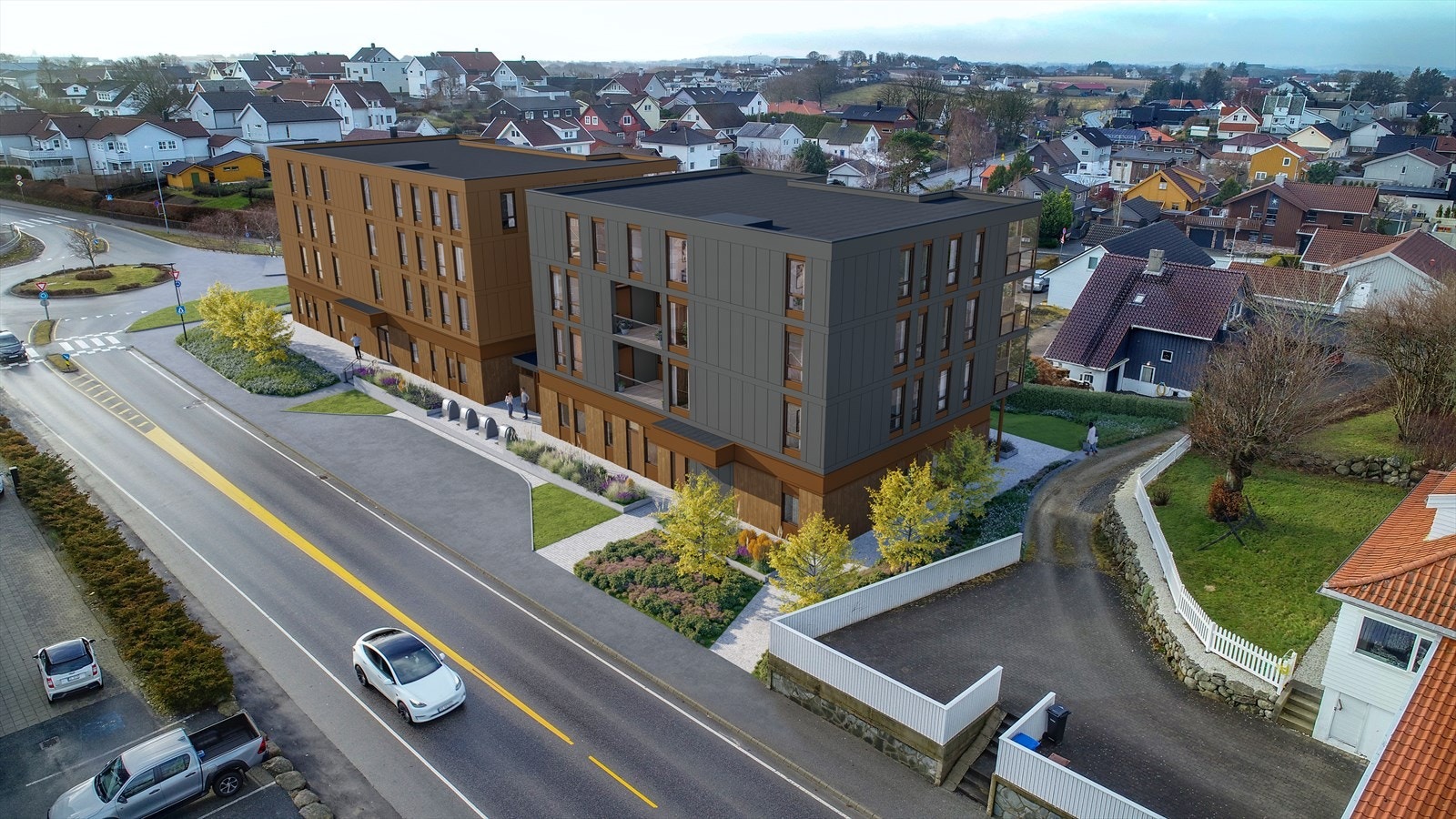 550 meter te alt du trenge. Matbutikk, trening, skole eller barnehage. Fra 550 når du alt du trenger til fots. Galleribilde