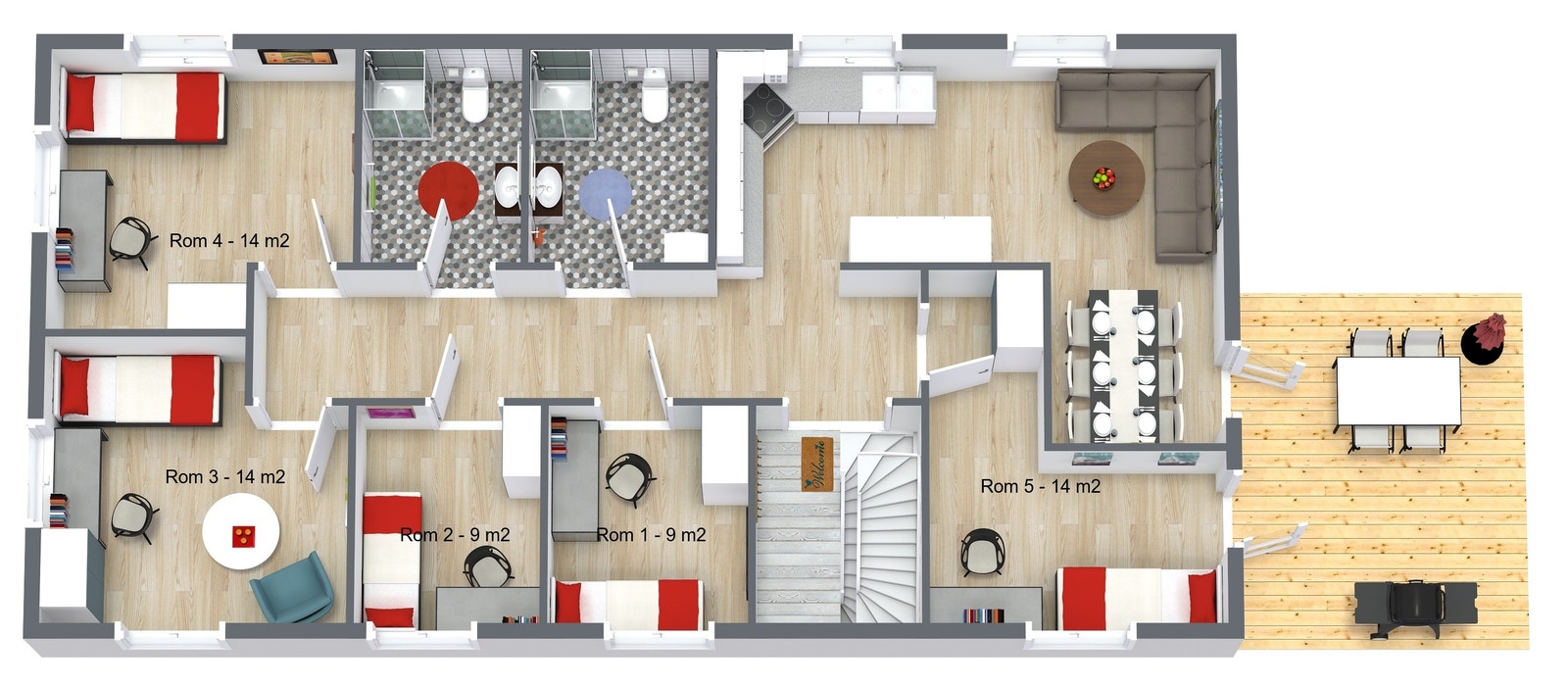 Plantegning 2. etg Galleribilde