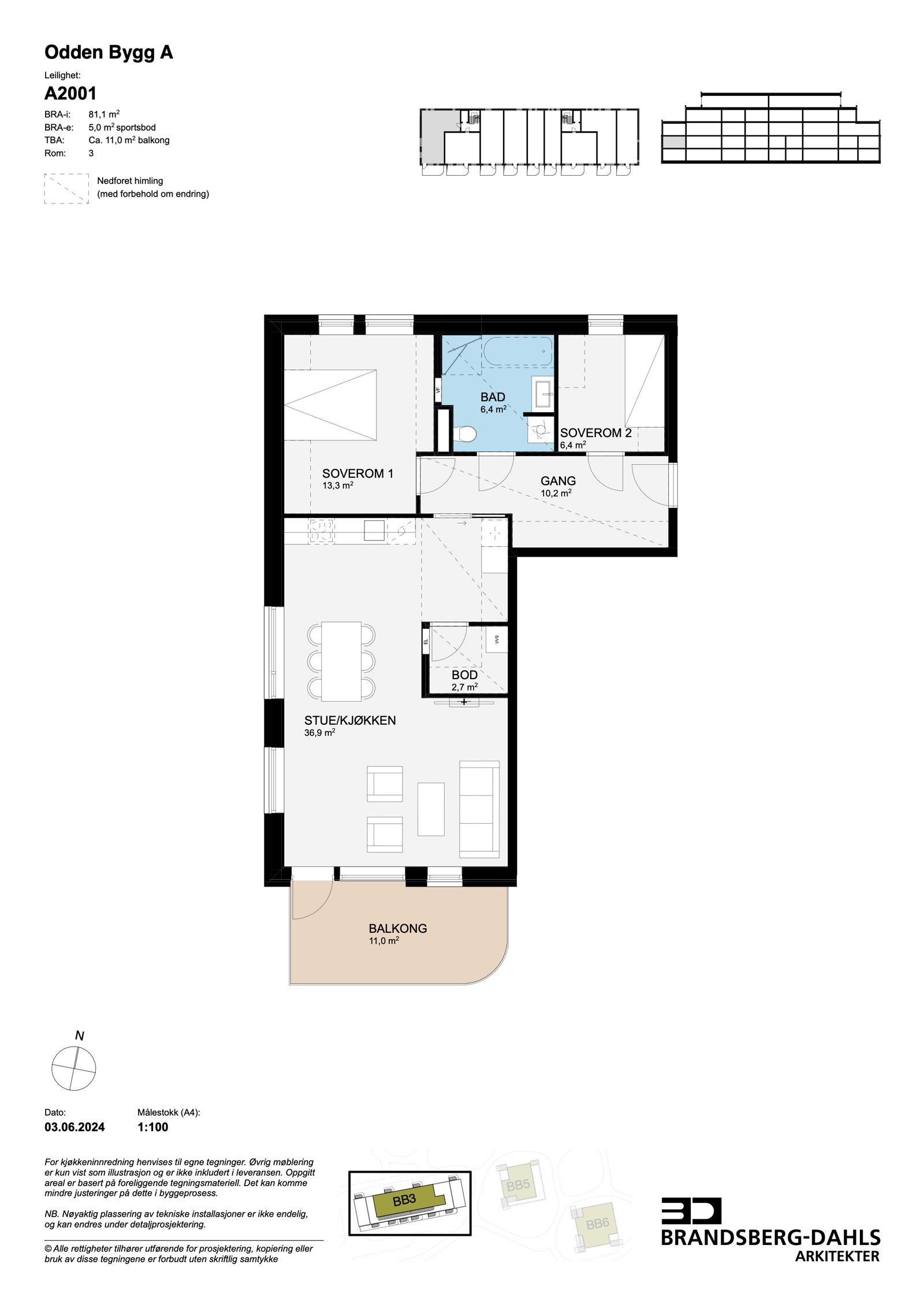 Plantegning A2001 Galleribilde