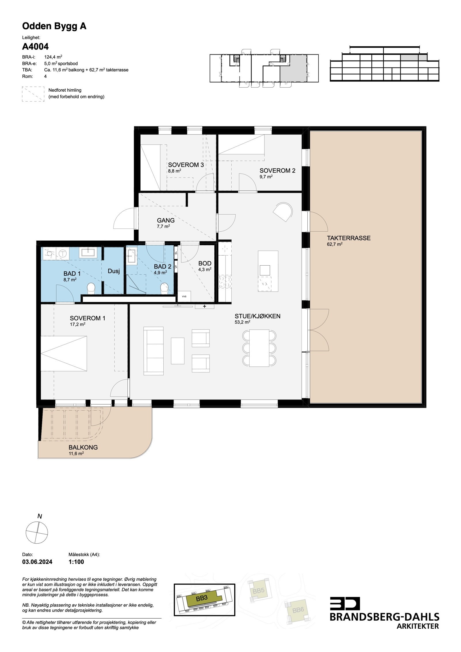 Plantegning A4004 Galleribilde