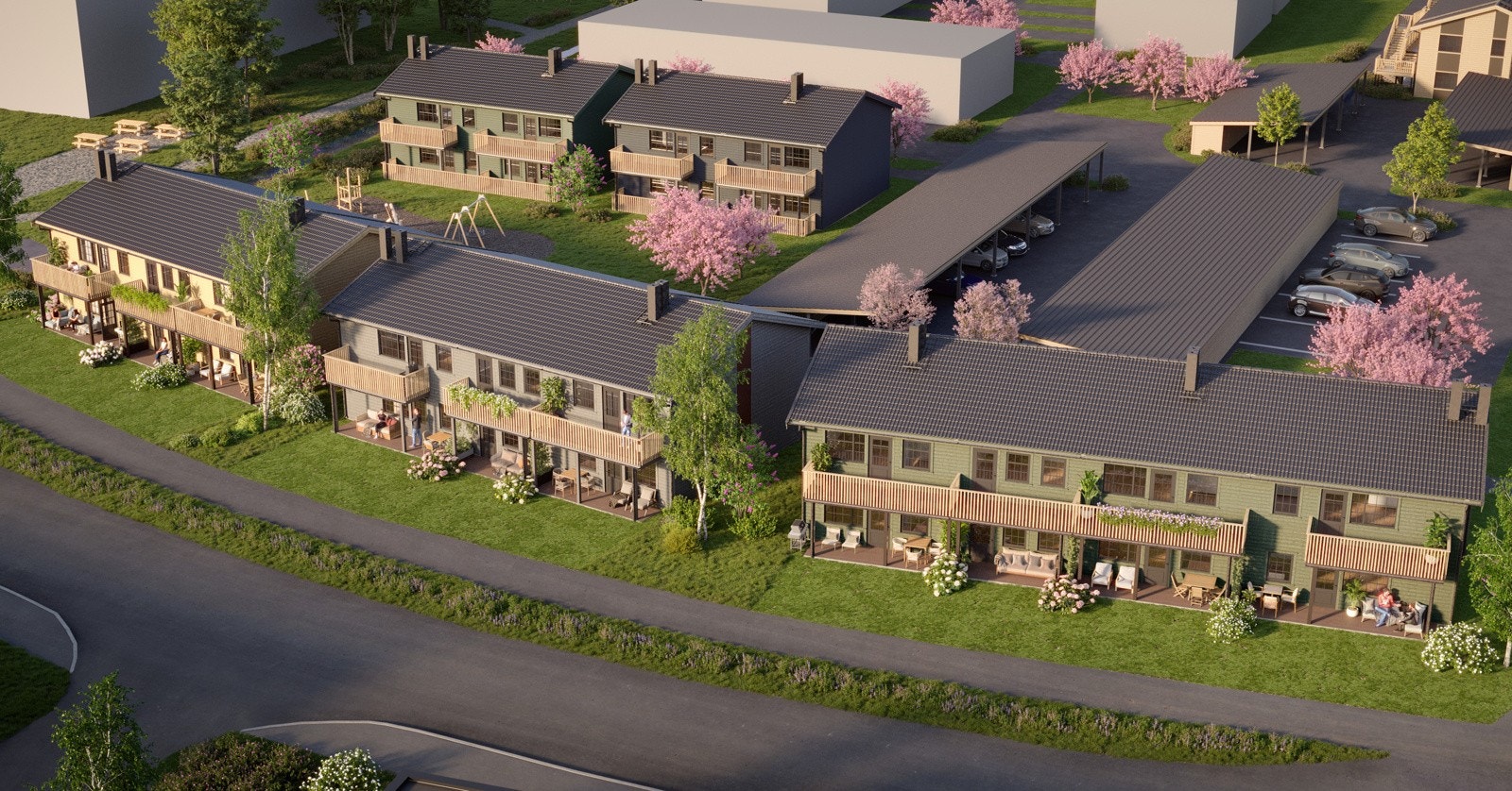 Det vil bli bygget ca 70 boliger i prosjektet Galleribilde