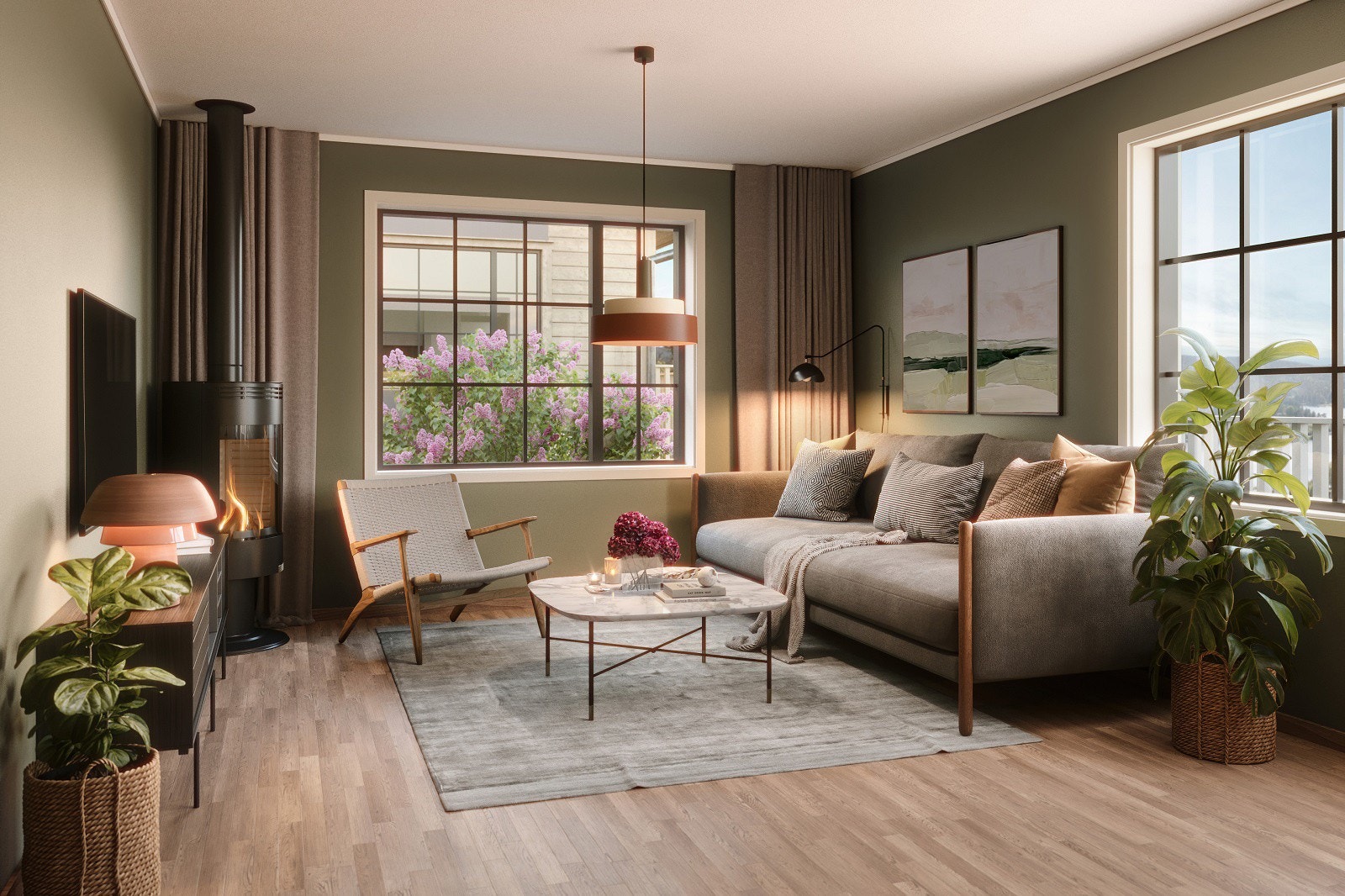 Stue 74m2 Galleribilde