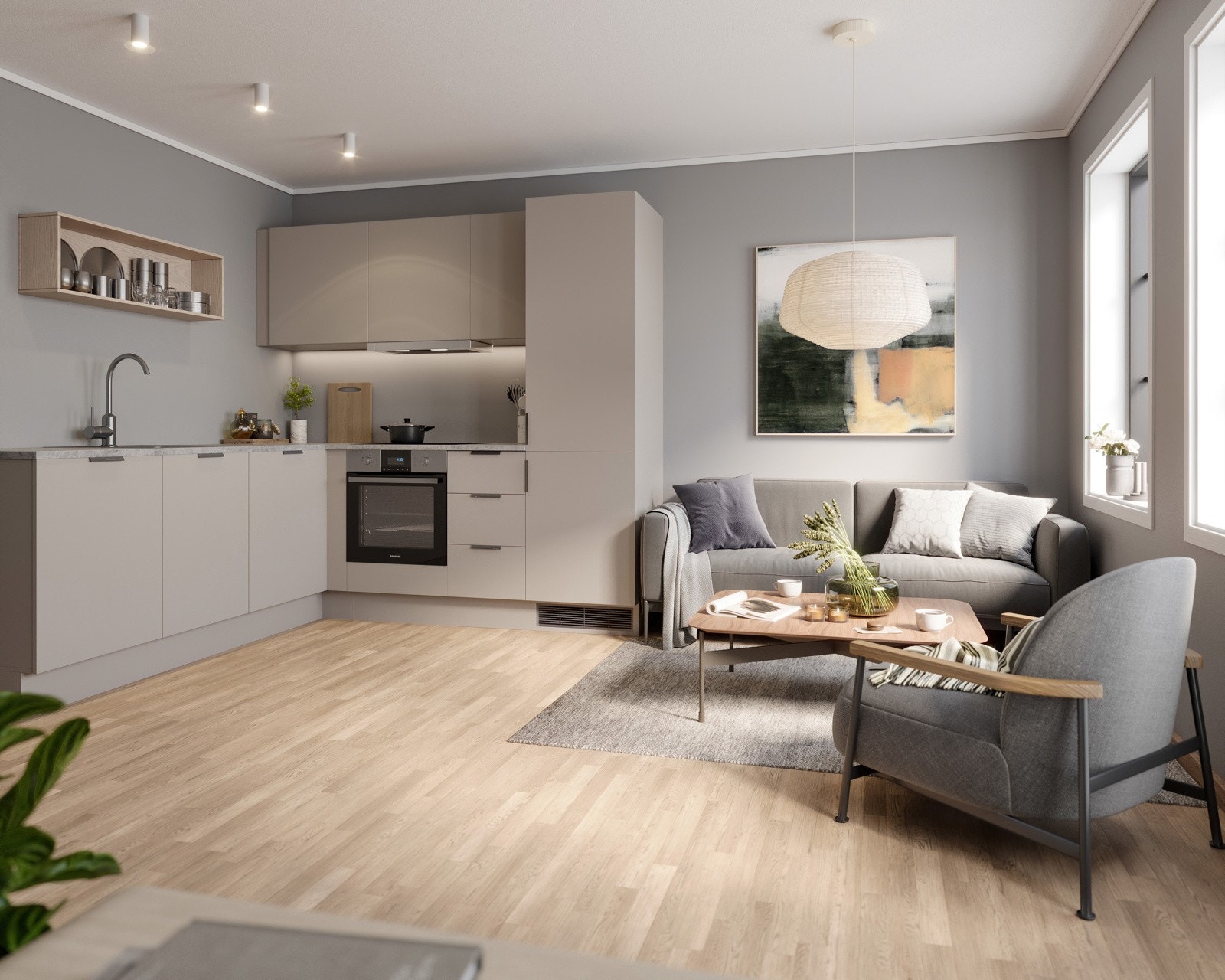 Kjøkken fra HTH i en 44m2 Galleribilde