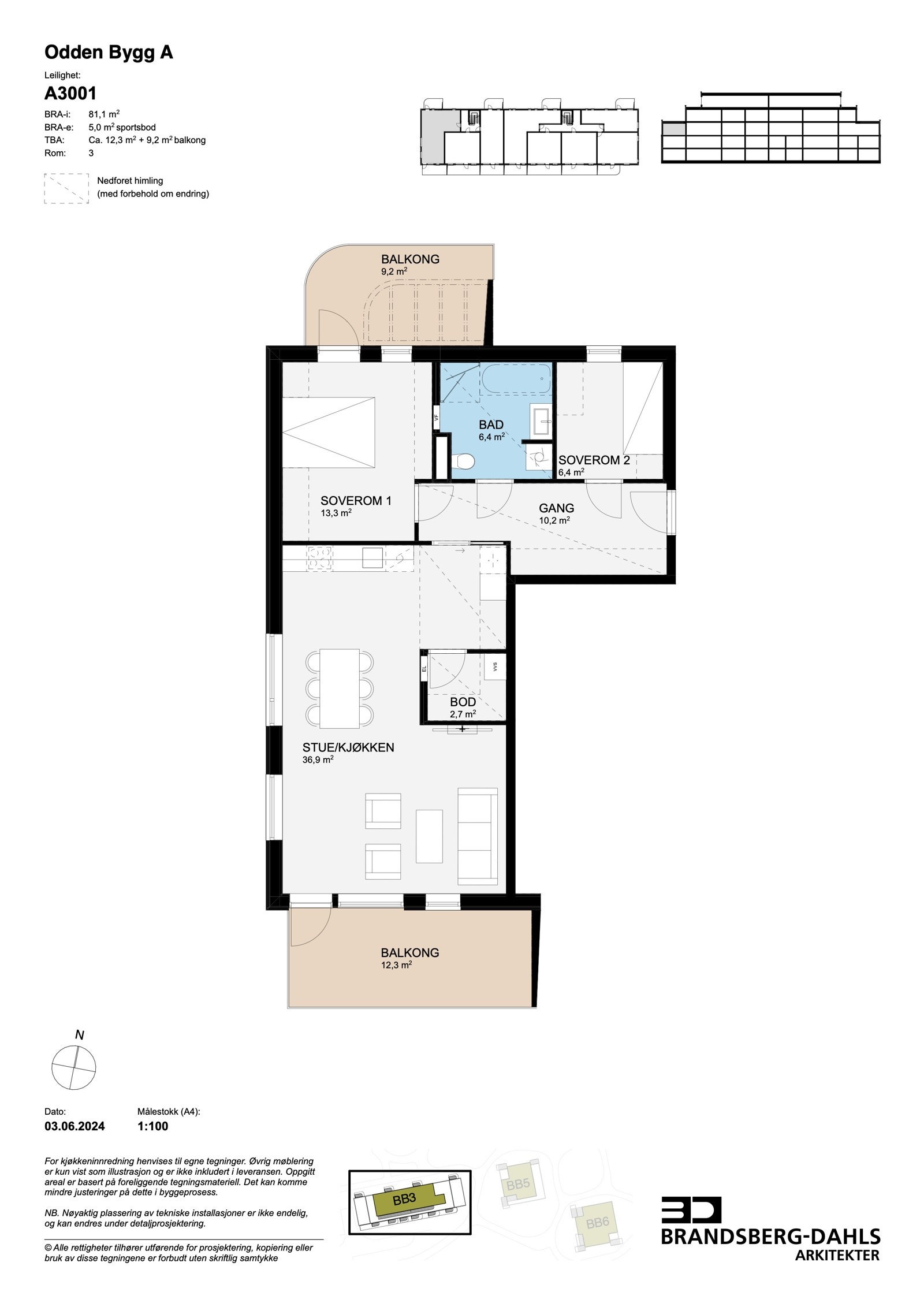 Plantegning A3001 Galleribilde