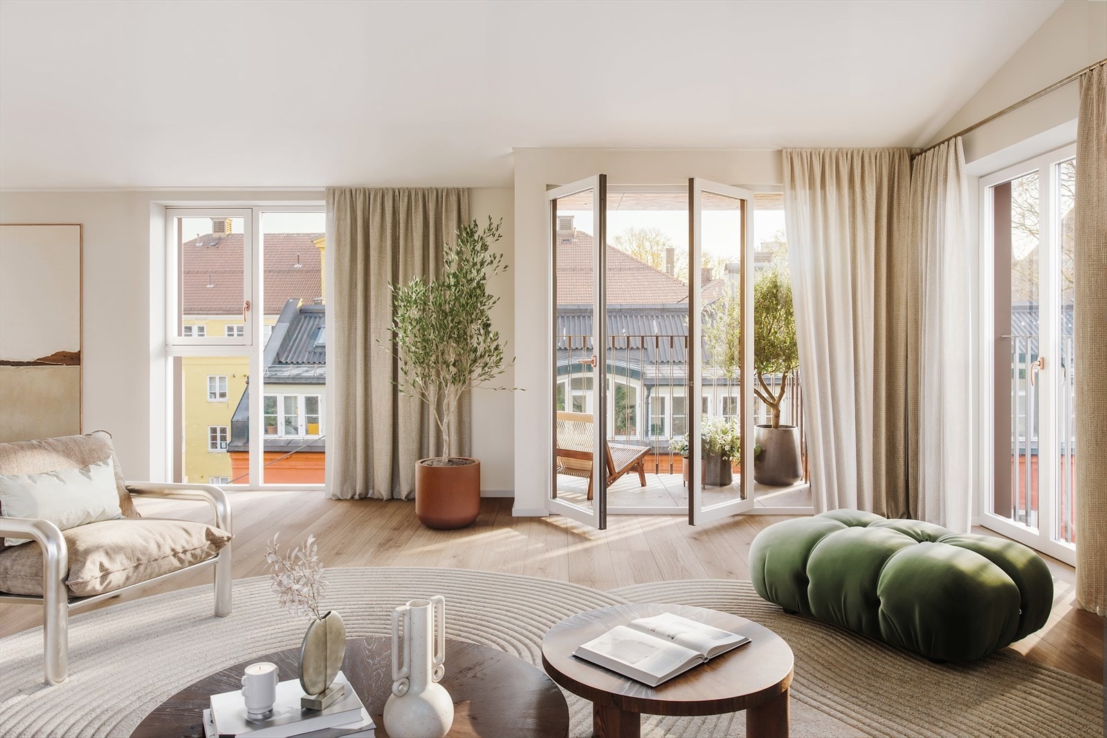 Sjelden anledning. Helt ny toppleilighet med optimale solforhold. Her ligger du alene på toppen med lys fra 3 sider og uhindret utsikt mot Stensparken. Vannbåren gulvvarme. Kun ment som illustrasjon. Galleribilde