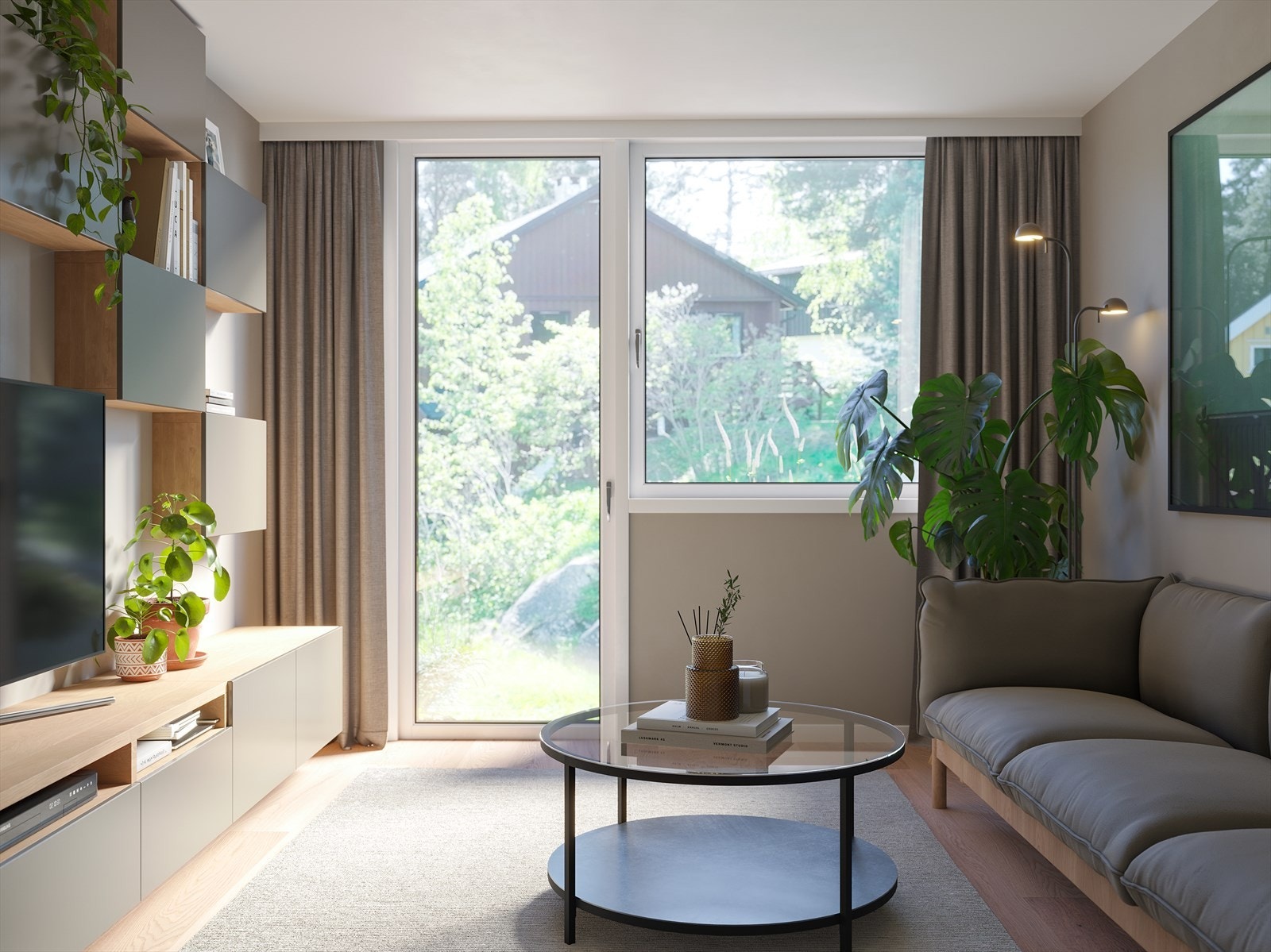 I 2 av husene er det kjellerstue med bad og som kan ha egen inngang. Galleribilde