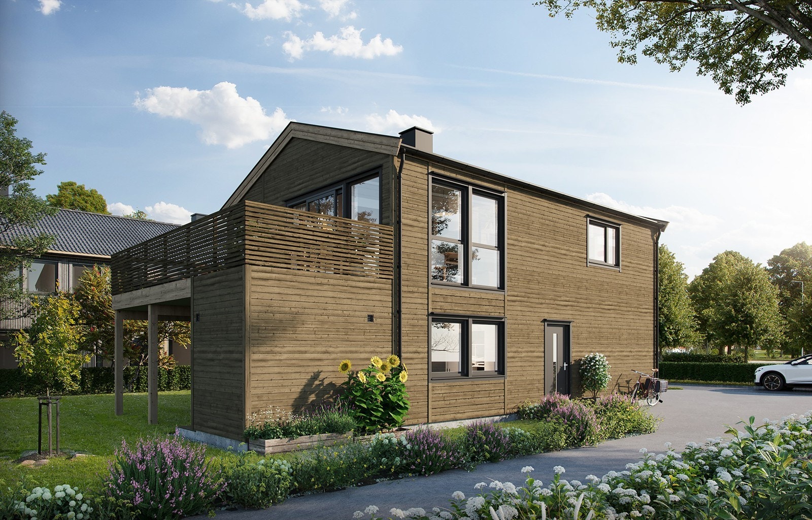 Nygårdsvegen 1 vil bli en moderne enebolig, beliggende i et familievennlig og attraktivt boligområde. Beliggenheten til eiendommen er sentral og barnevennlig, med korte avstander til både skoler, barnehager, idrettsanlegg og restauranter. Galleribilde