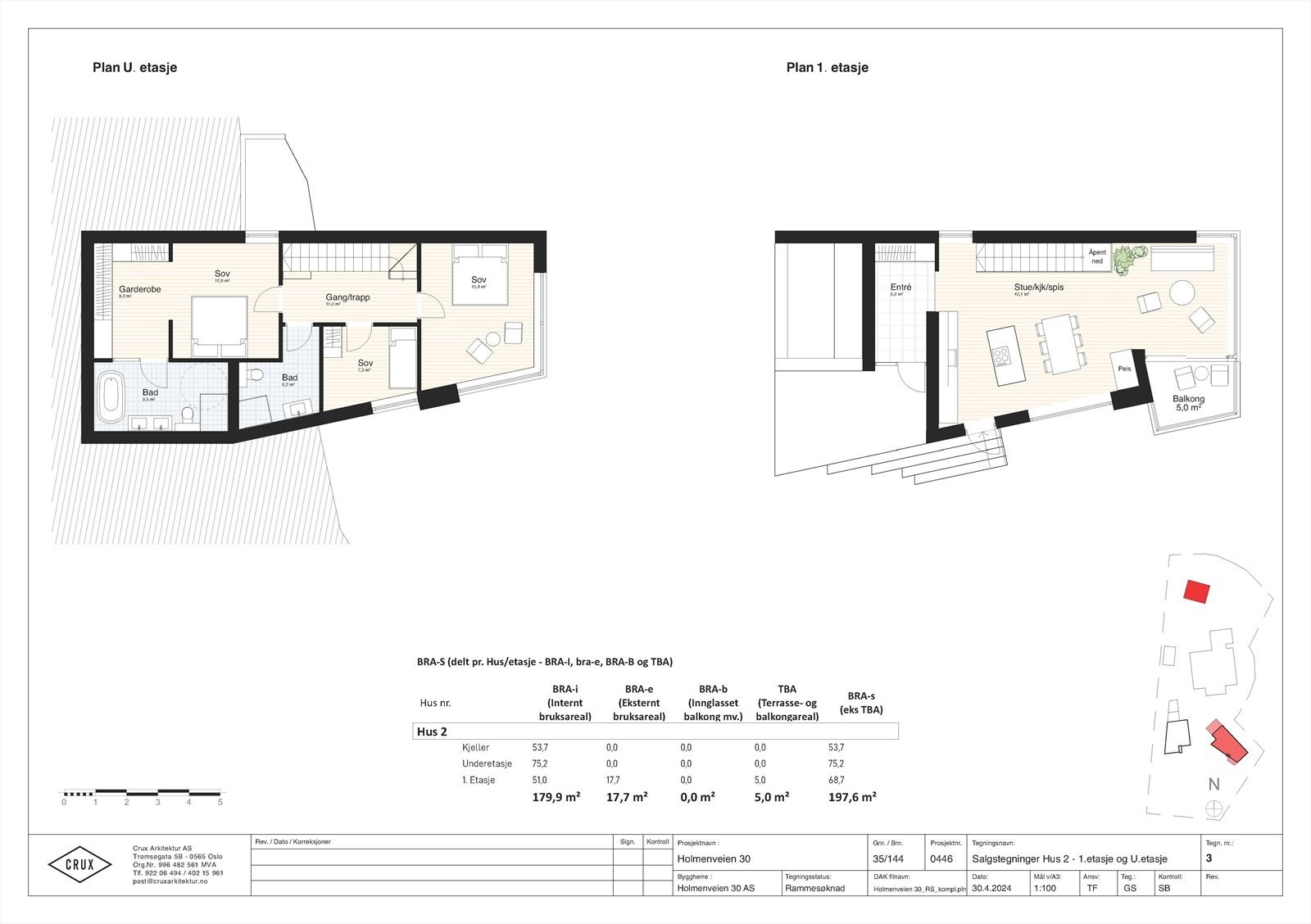 3 Salgstegninger Hus 2 - 1.etasje og U.etasje.jpg Galleribilde