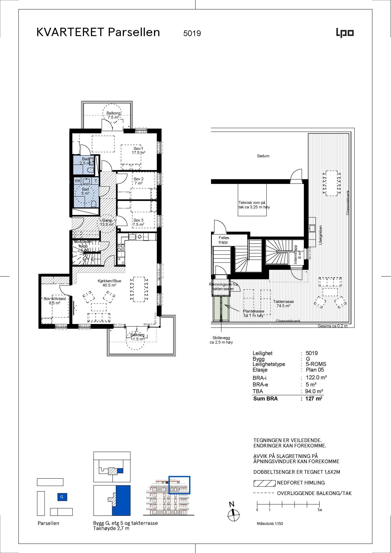 Plantegning Parsellen G5019 Galleribilde