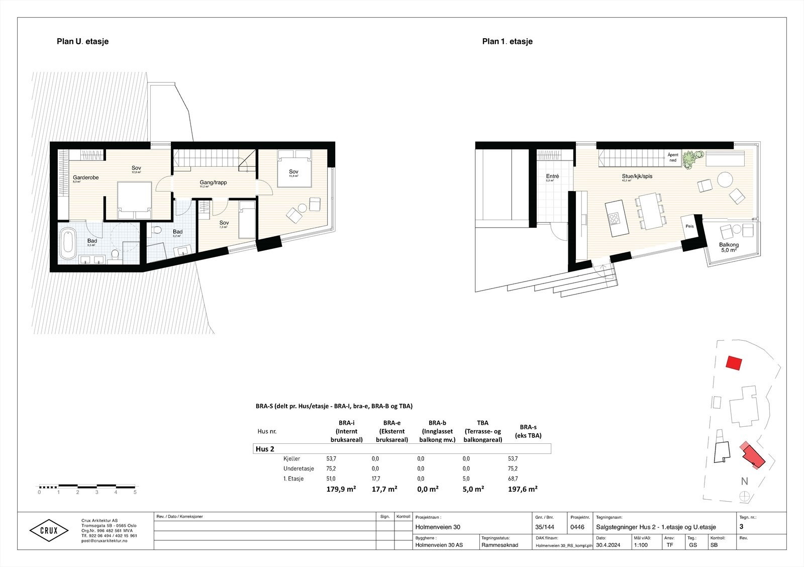 3 Salgstegninger Hus 2 - 1.etasje og U.etasje.jpg Galleribilde