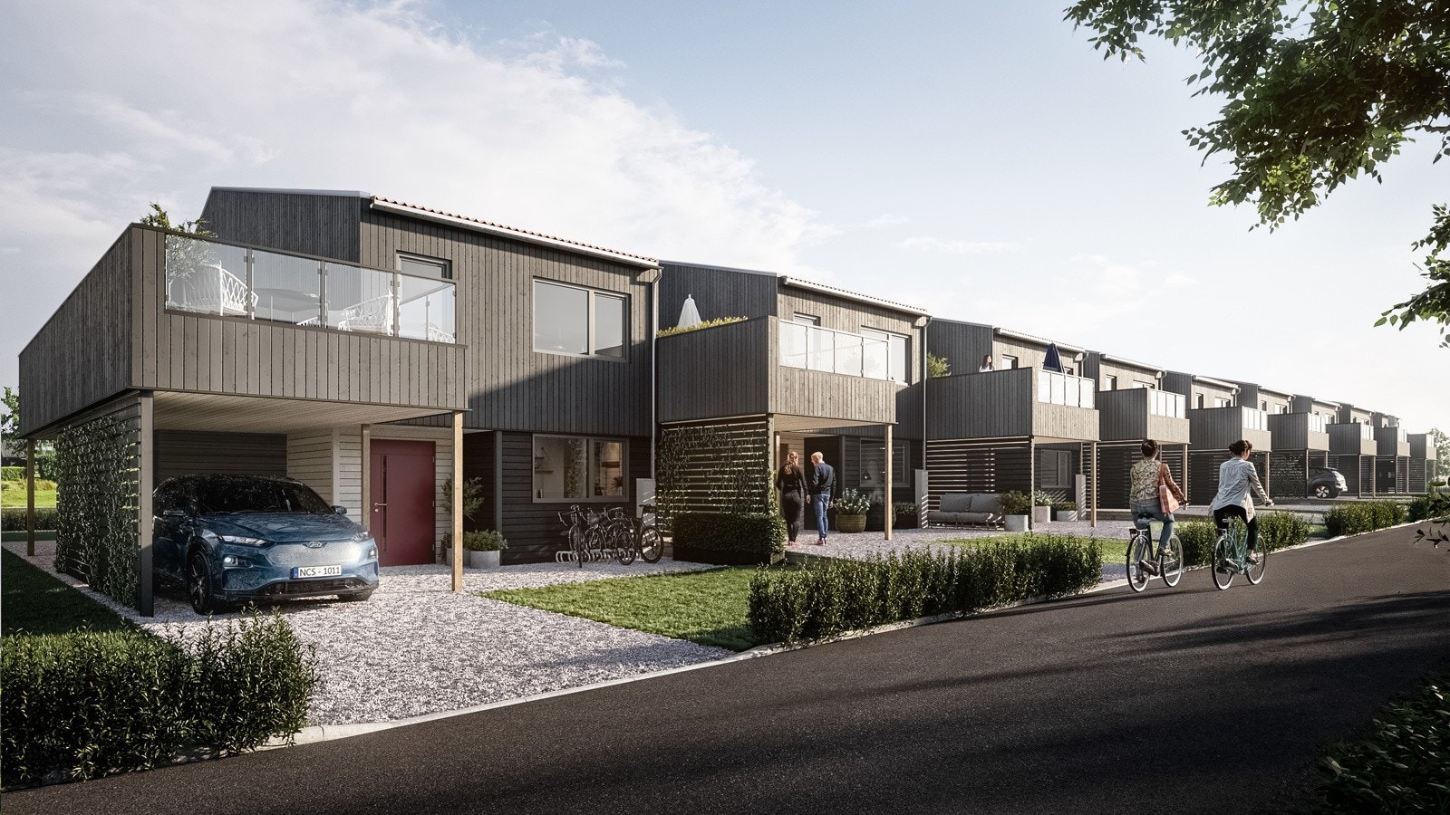 Moderne boliger med stor takterrasse på 35 kvm Galleribilde