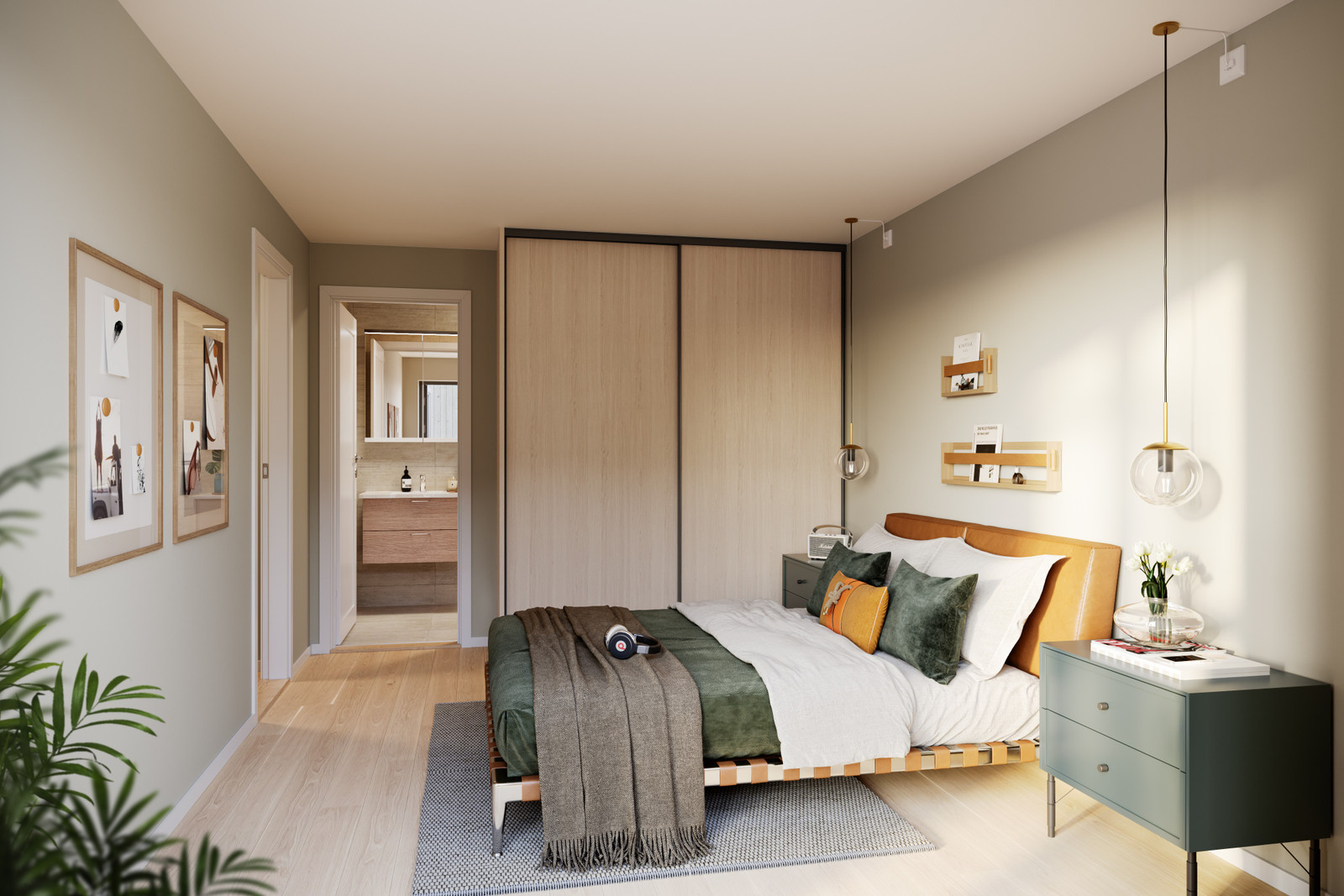 Bilde av soverom fra Hus 2 - Speilvendt i Hus 1