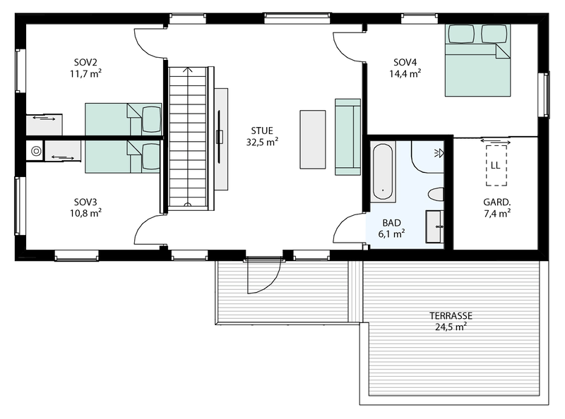 Plan 2. etasje Galleribilde