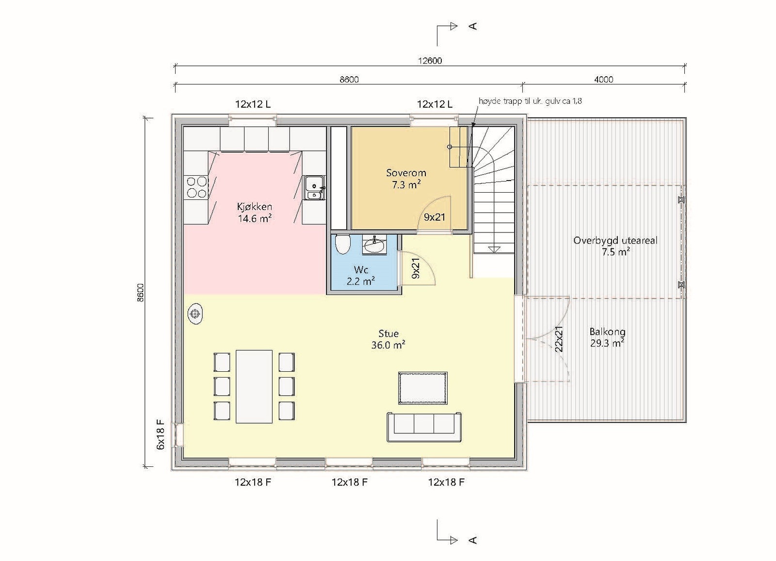 Plantegning 2. etasje, BOLIG 2 Galleribilde