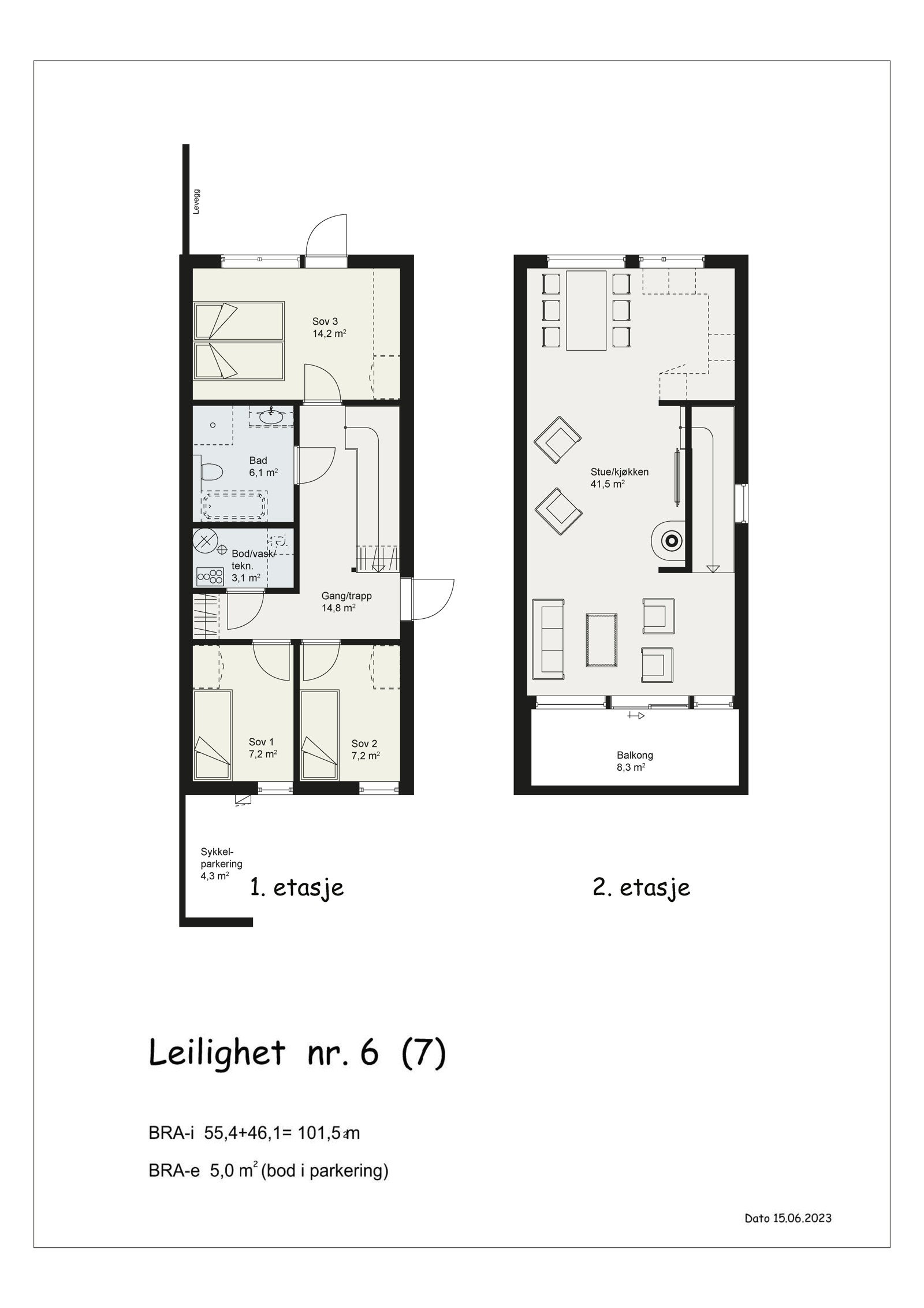 Plantegning bolig 6 Galleribilde