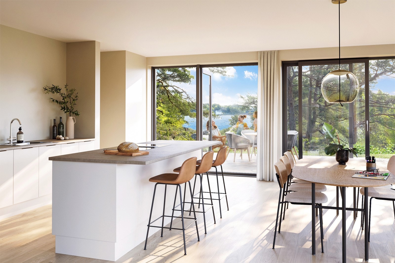 Det er planlagt kjøkken fra Strai. Her kan du være med å skape nettopp ditt drømmekjøkken. Bildene er av illustrativ art og endelig leveranse vil kunne avvike. Galleribilde