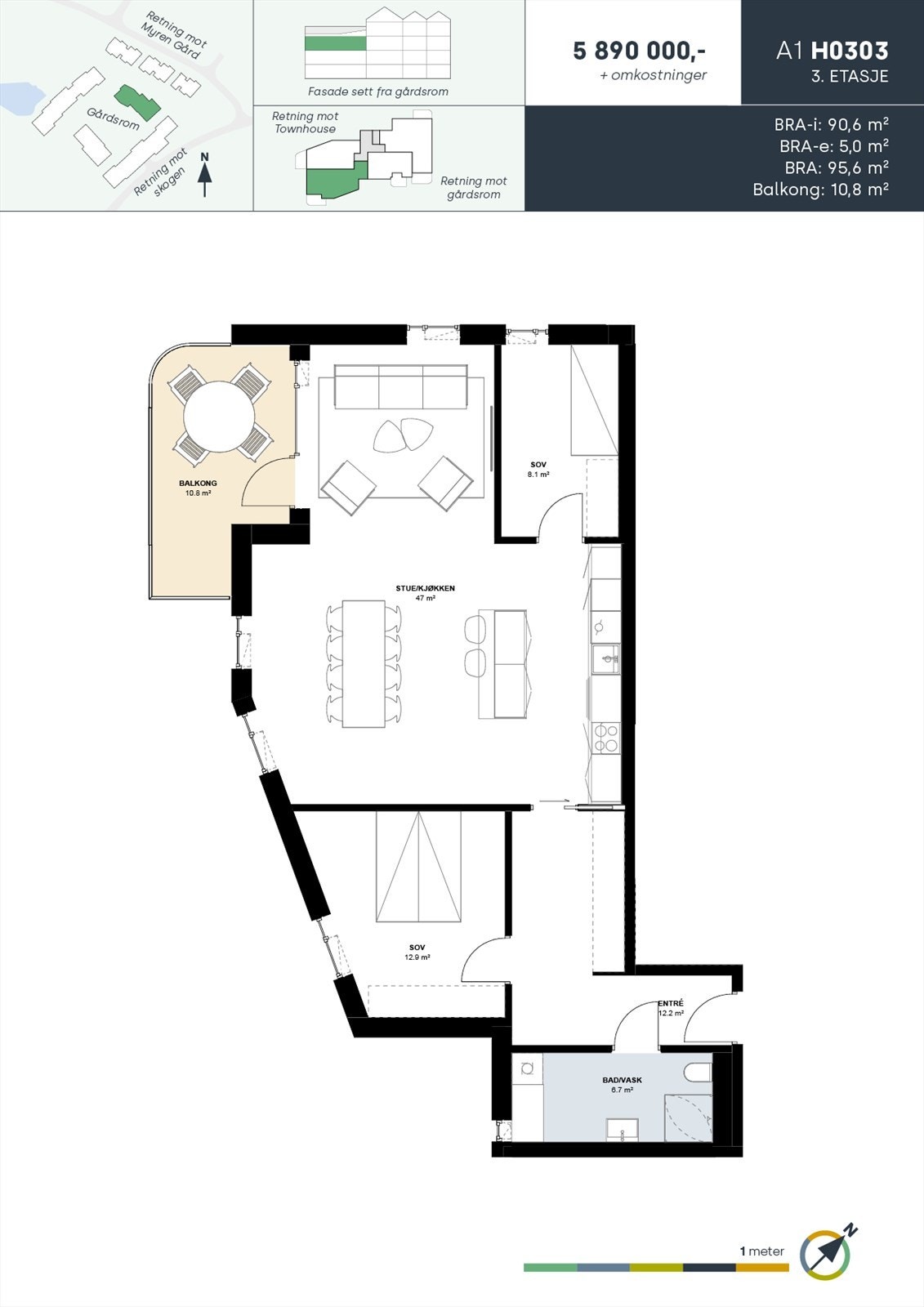 Leilighet A1 H0303 Galleribilde