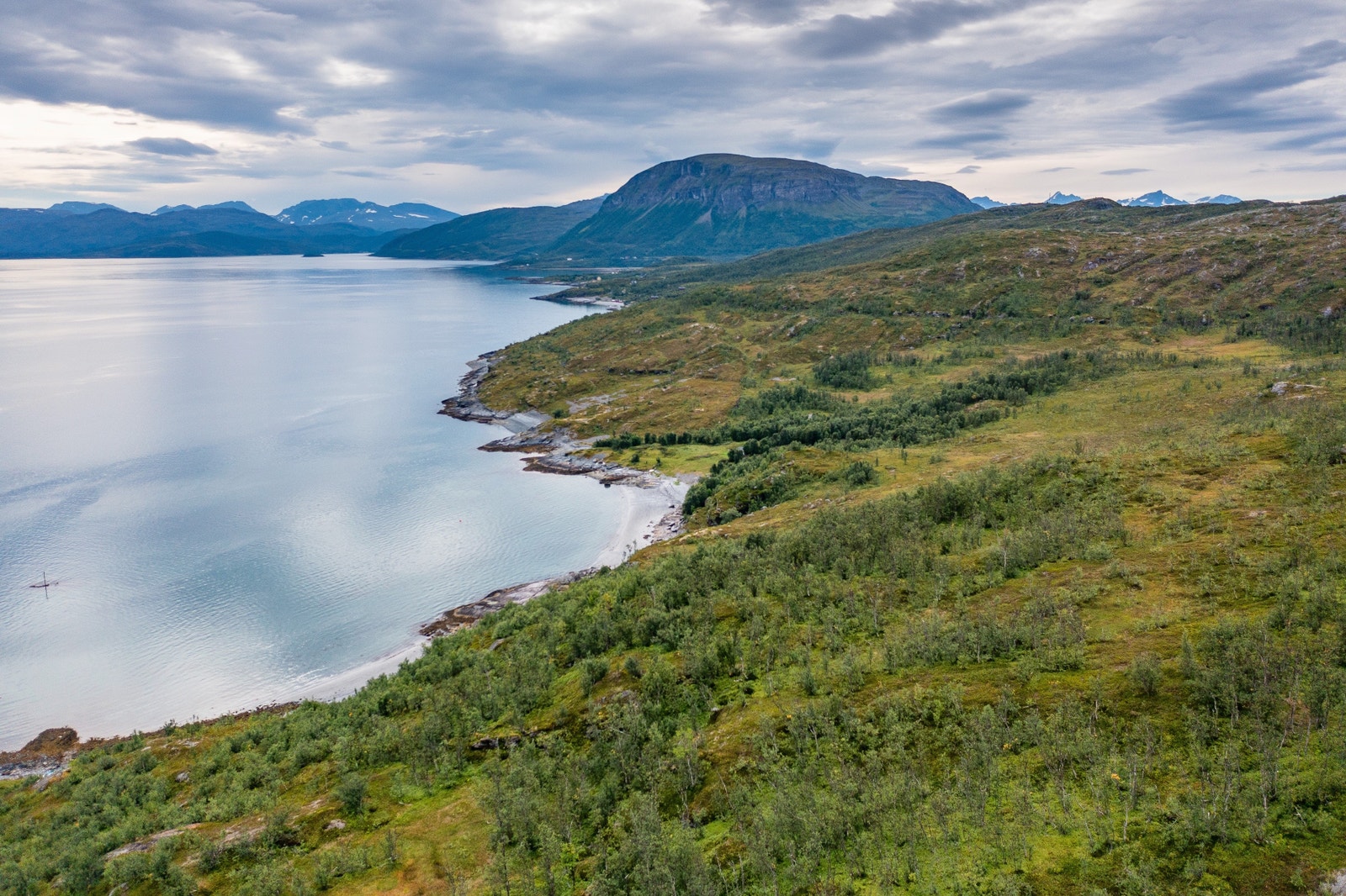 Utsikt innover Reisafjorden Galleribilde