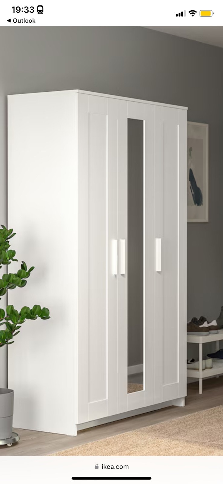 Garderobeskap 3 dører for stor soverom Galleribilde