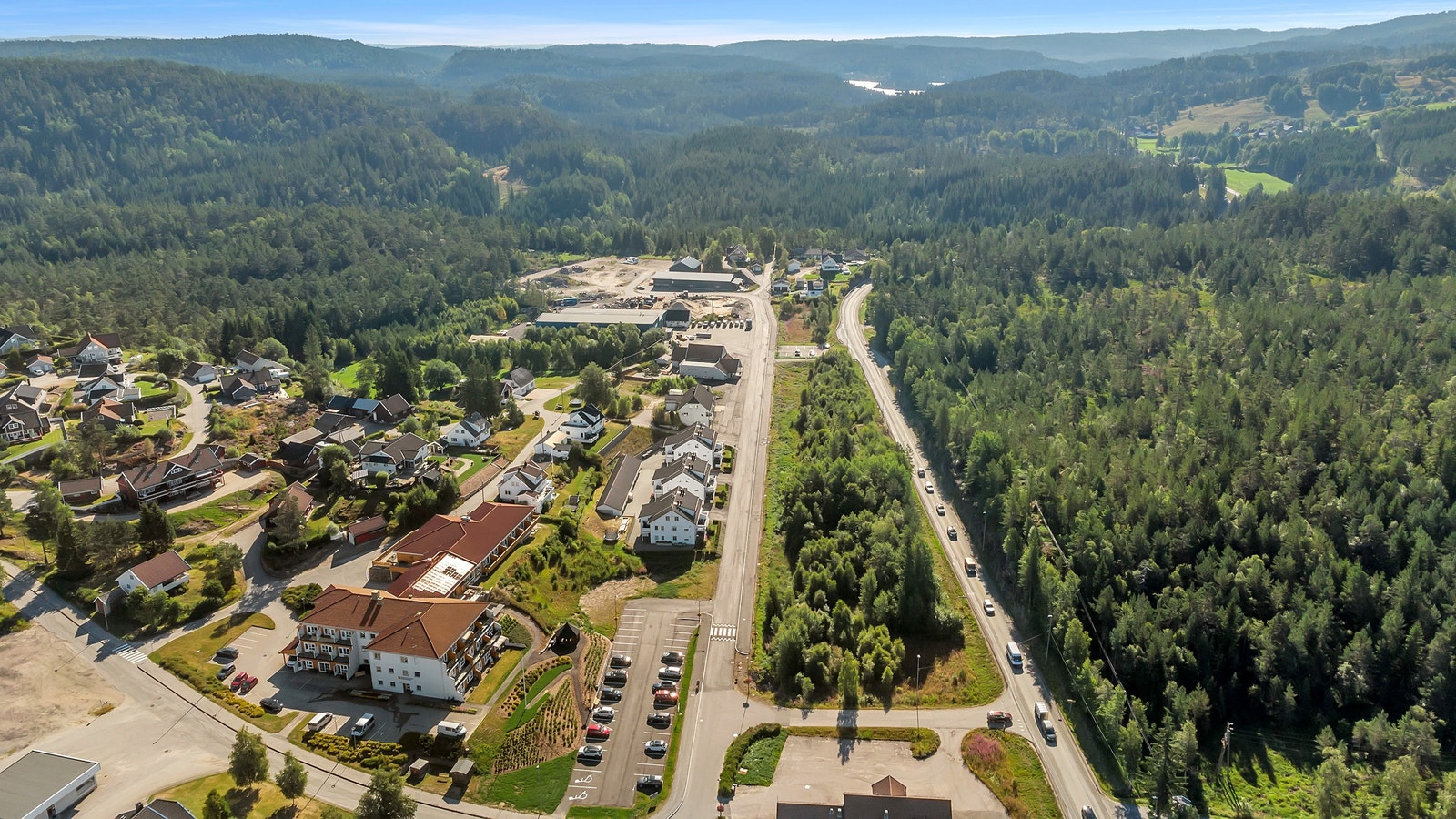 viser næringstomten i mellom veien Galleribilde