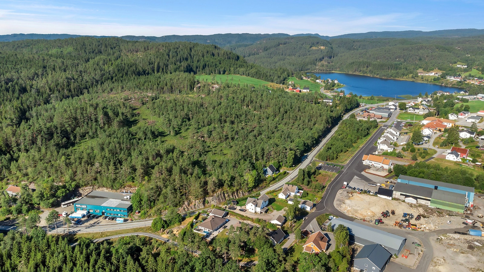 Viser området som ligger vest for riksvei 9 Galleribilde