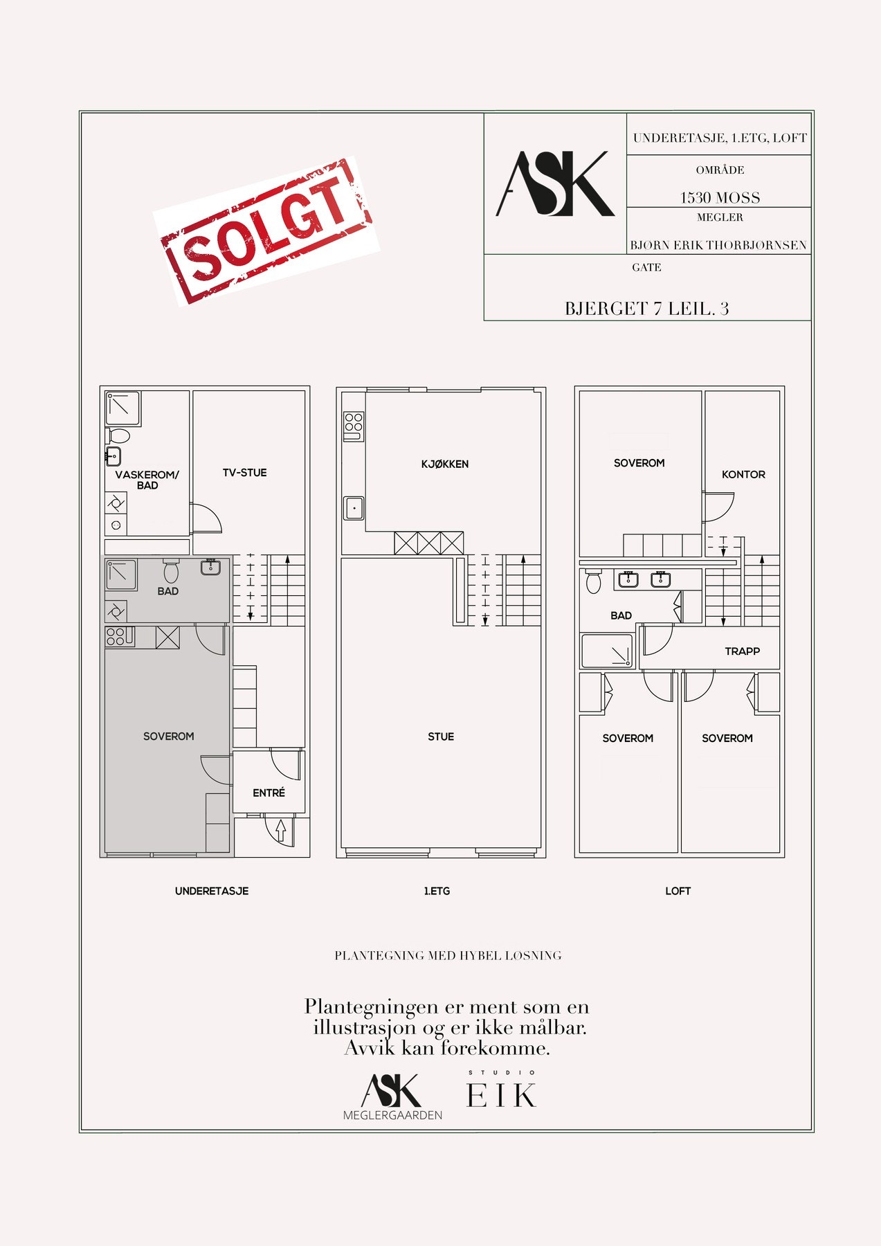 Plantegning byggetrinn A, rekkehus C. Galleribilde