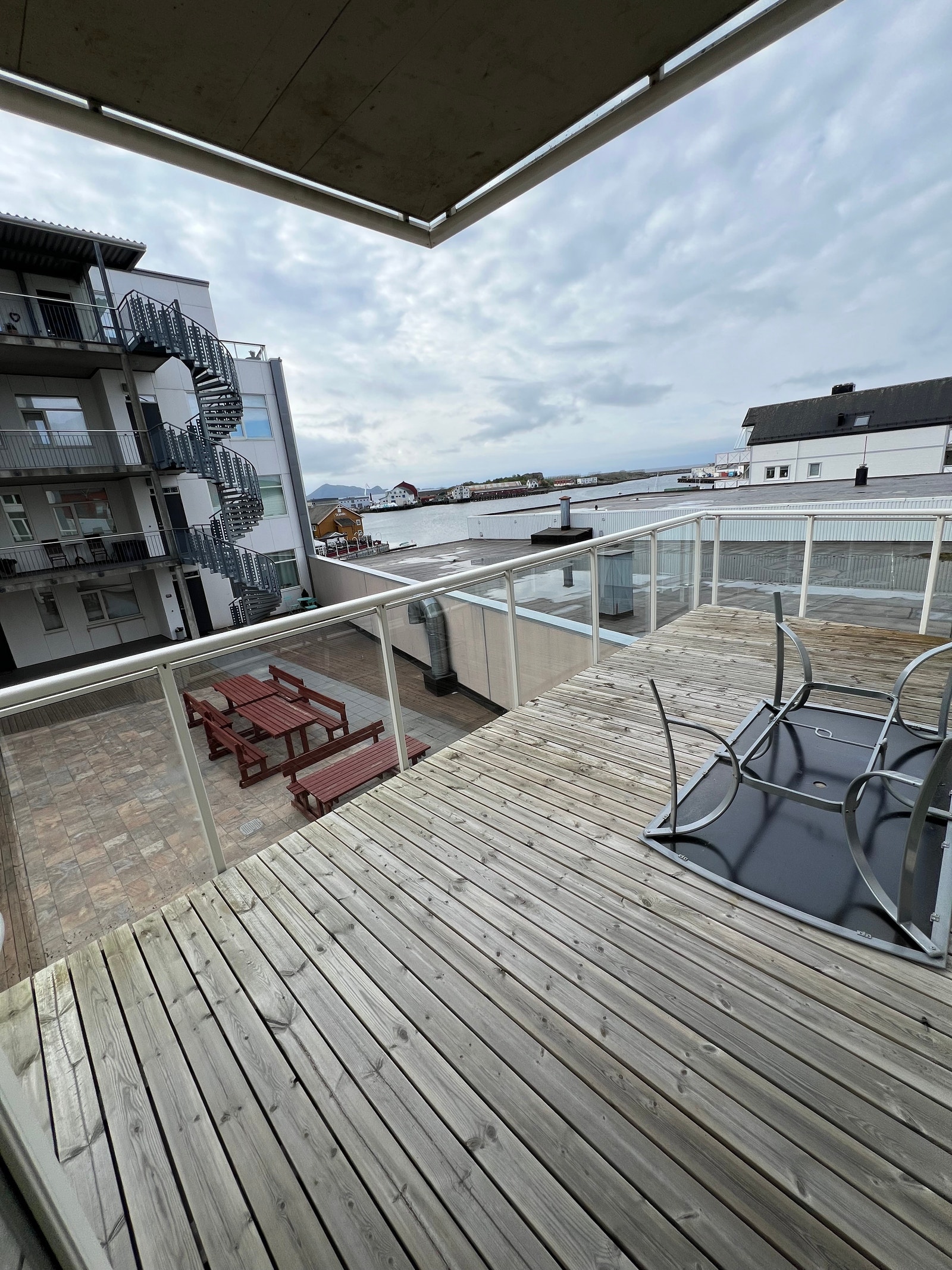Havutsikt fra veranda på lunchrom Galleribilde