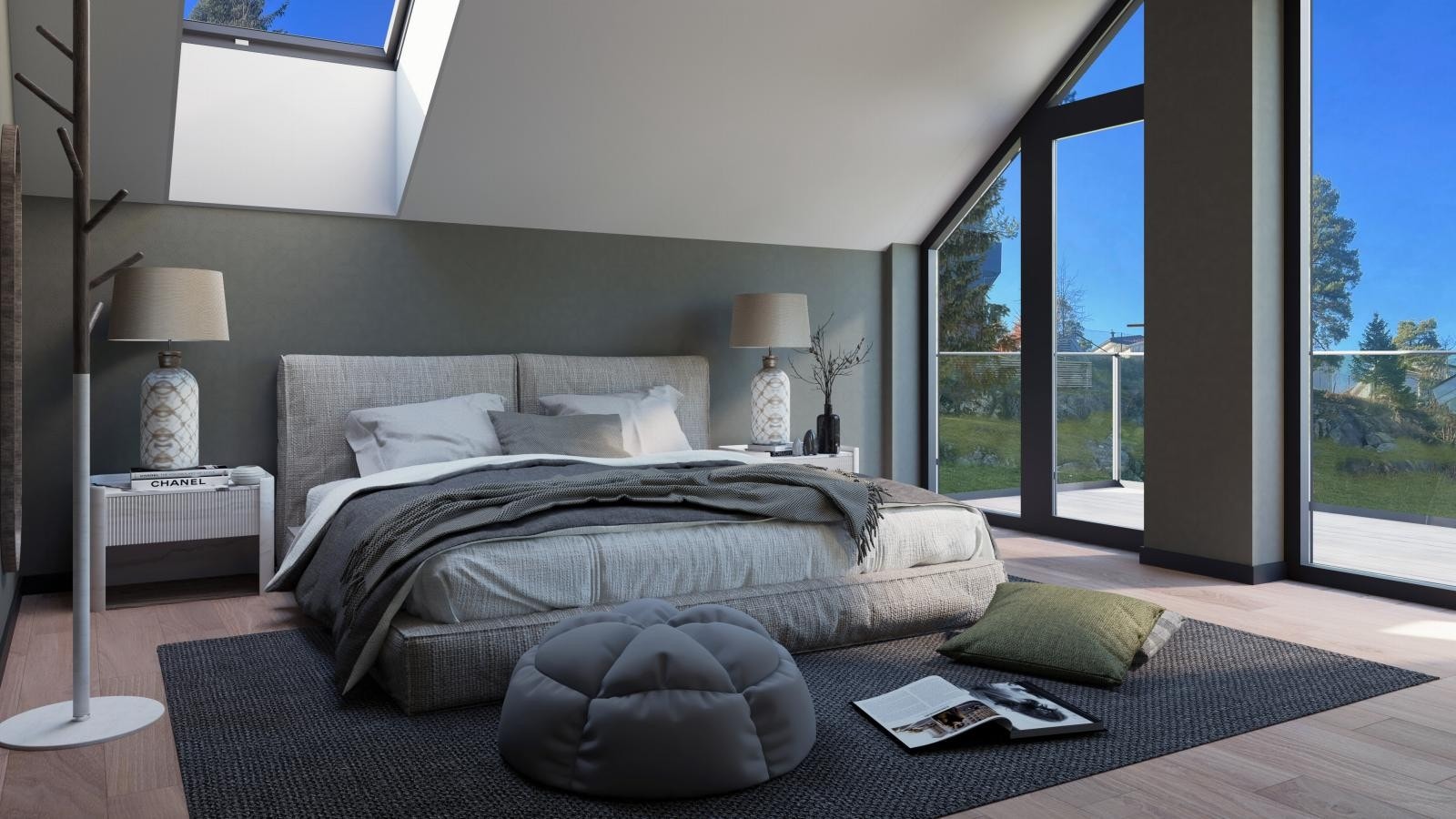 Boligene vil få 3-5 soverom med plass til garderobeløsning - hovedsoverom vil få en-suite løsning (eget bad/wc, omkledningsrom og utgang balkong). Kun illustrasjon - avvik vil forekomme. Galleribilde