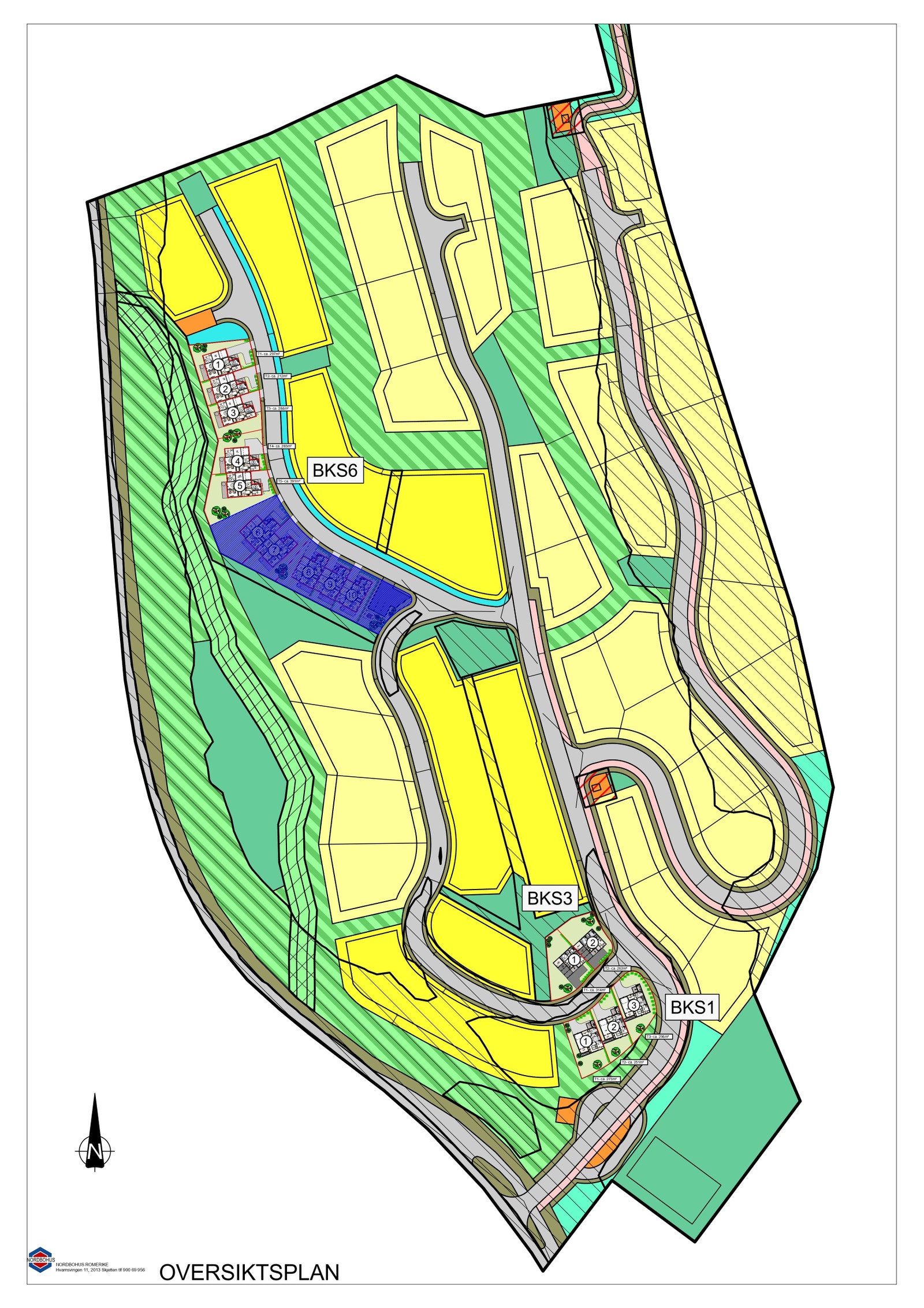 De ulike felter på Harestustranda Galleribilde