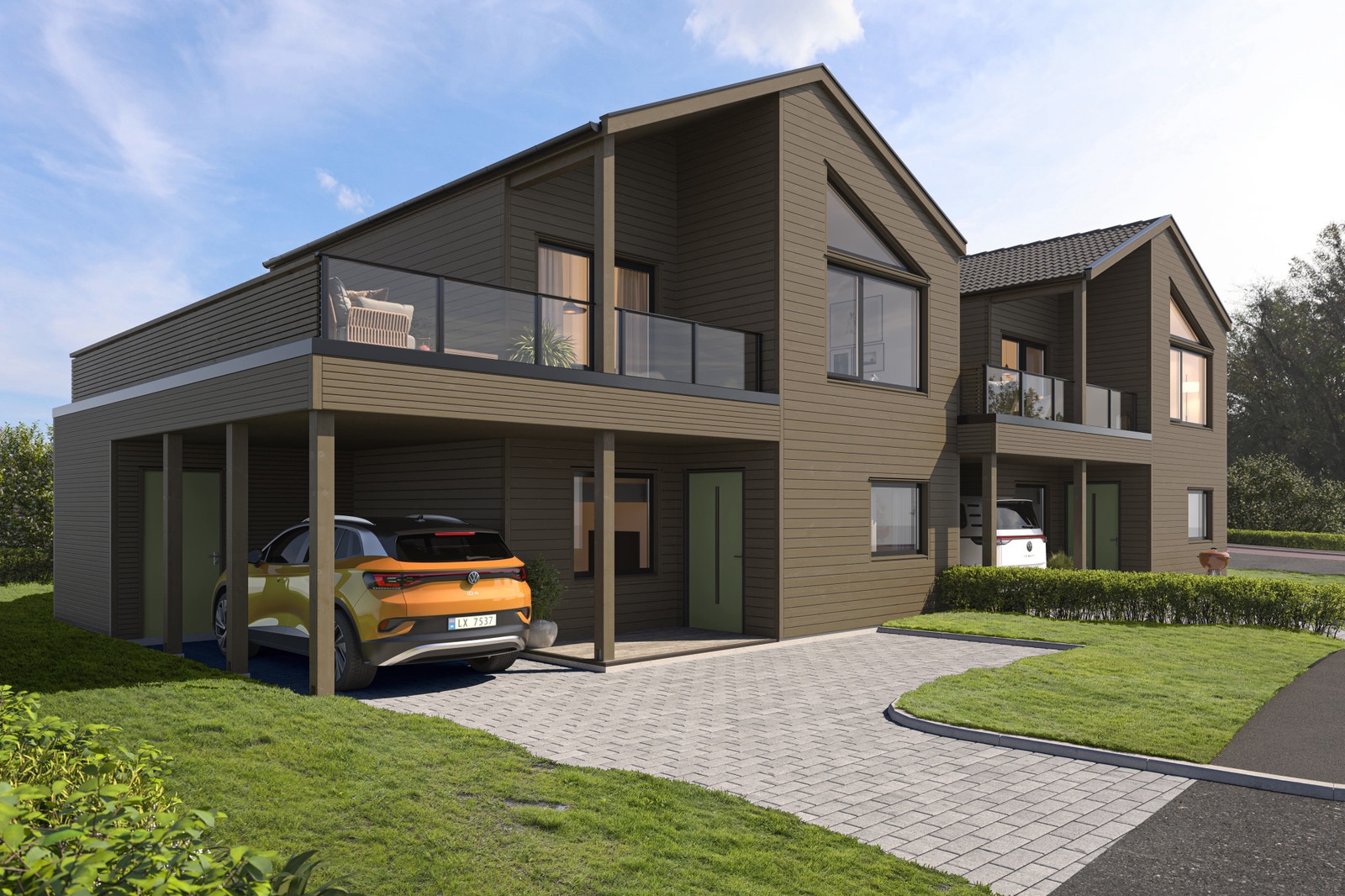 Fasade inngangsparti mot sør Galleribilde