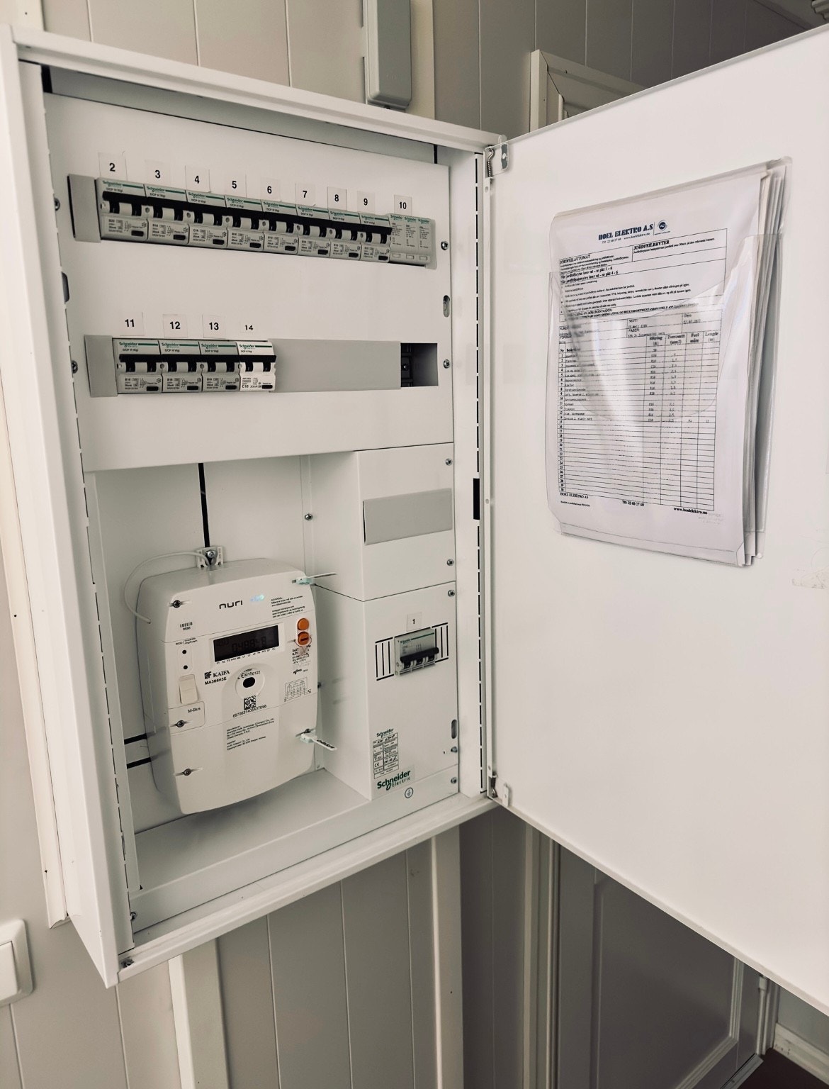 Sikringsskap med automatsikringer - byttet i 2013 Galleribilde