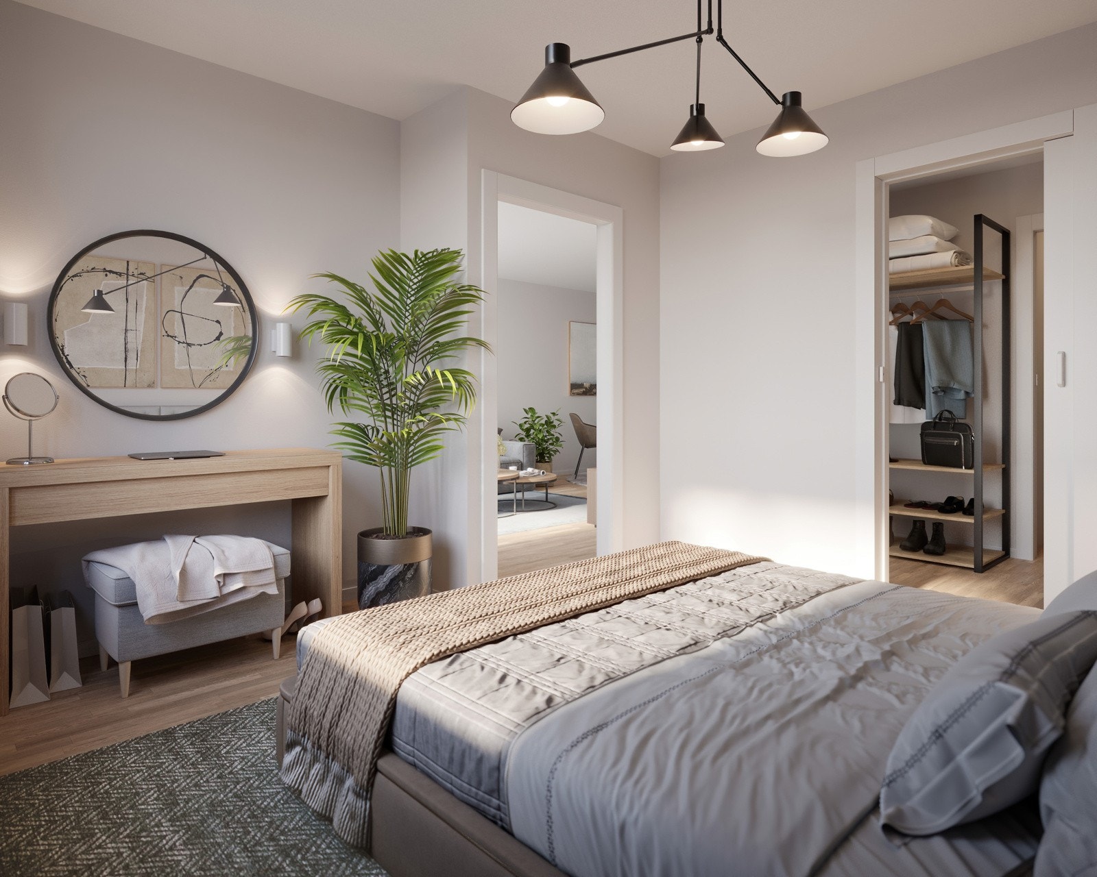 Gode soverom med avsatt plass til garderobe. Galleribilde