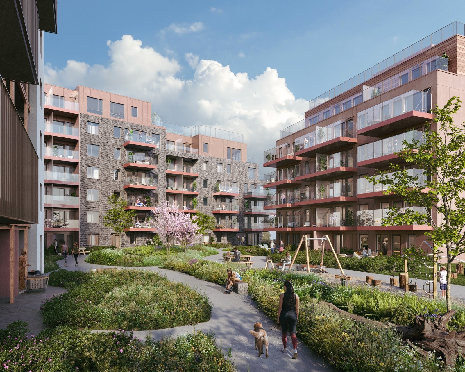 Sentralt i Vestby bygger vi snart det nye Møllestrøket. Galleribilde