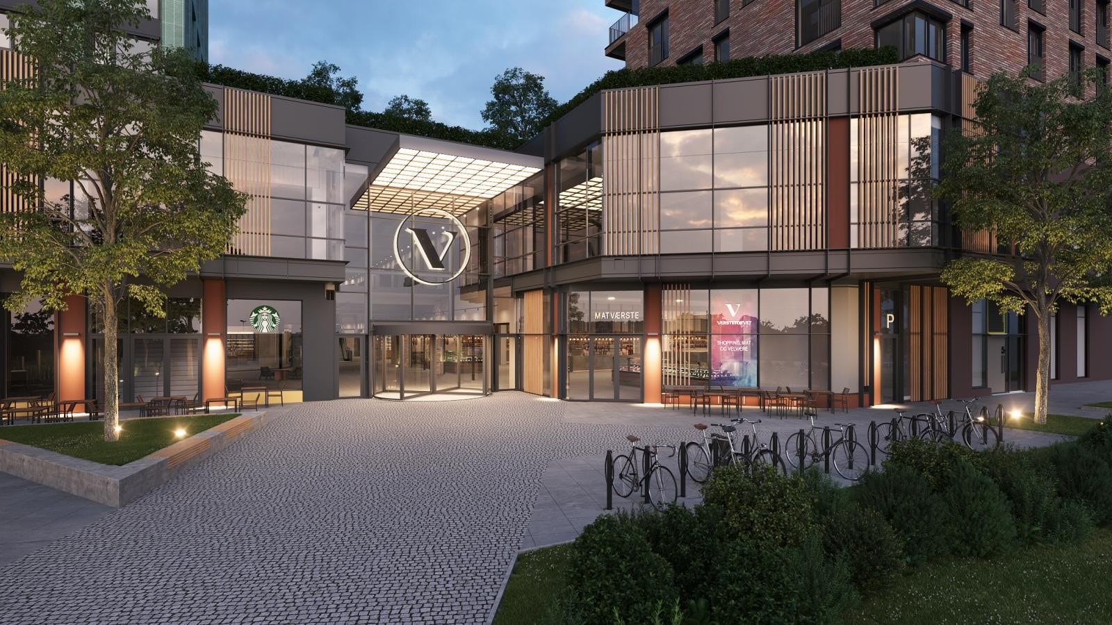 Handlesenteret Værstetorvet - Fredrikstads nye handelsdestinasjon, vil romme om lag 65-70 butikker og serveringssteder, i tillegg til ca. 600 p-plasser til handel. Værstetorvet åpner Q4 2024! Galleribilde