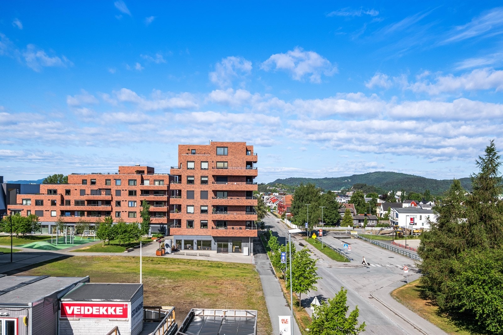 Utsiktsbilde fra 4. etasje - kun for å vise illustrasjon av høyde Galleribilde