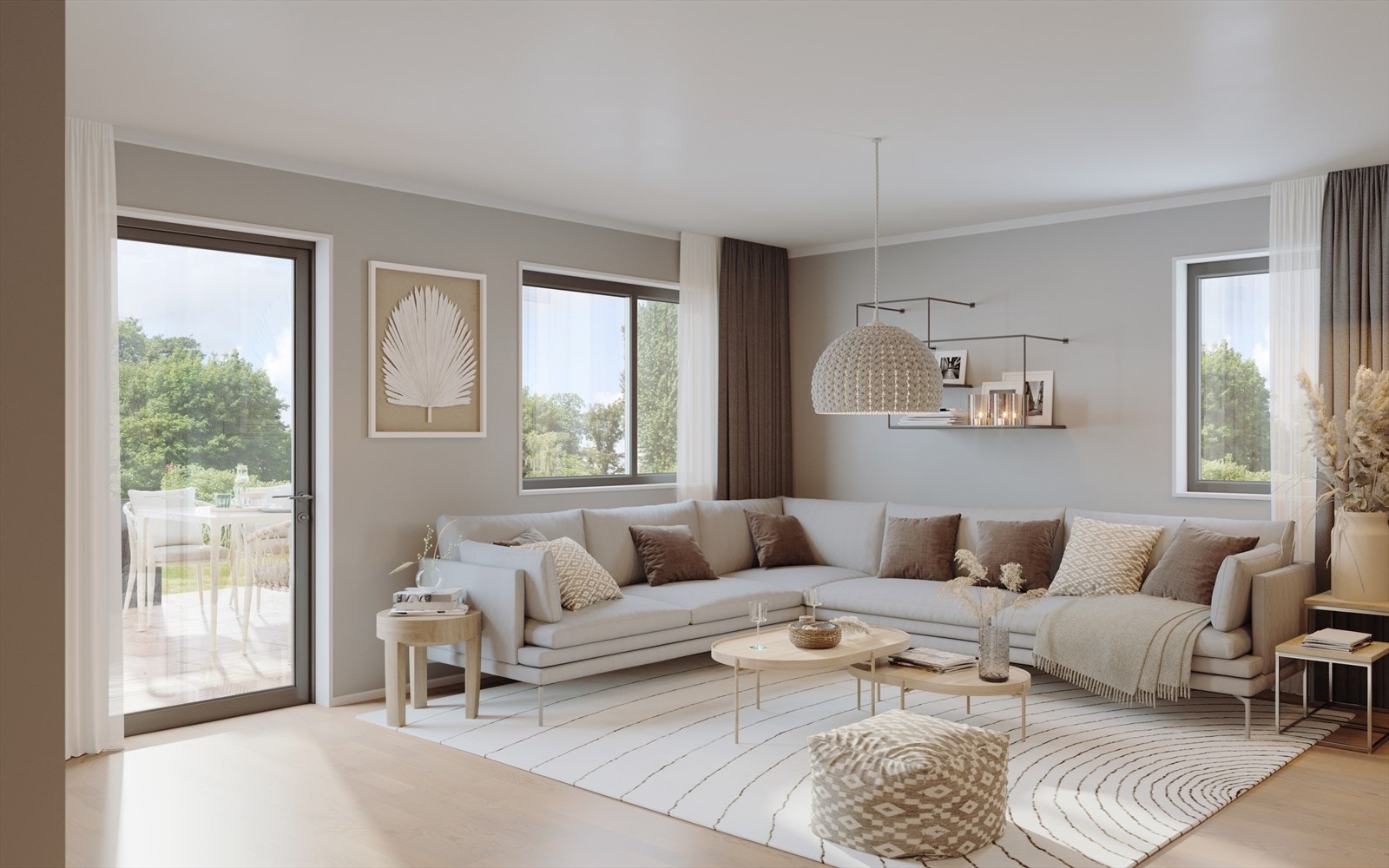 Lyse stuer med god plass Galleribilde